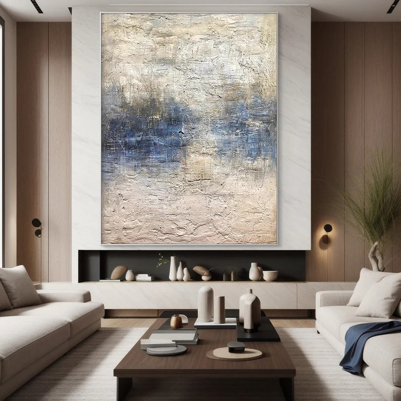 Textured Serene Landscape Modern Minimalist Wall Art #MM217