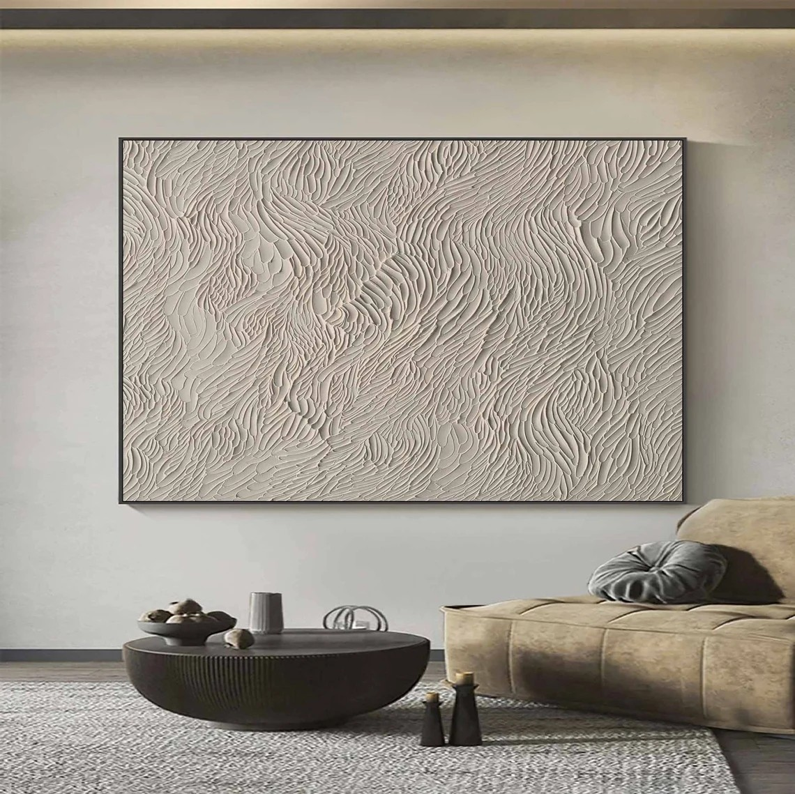 Fire-Inspired Sculptural Texture Abstract Modern Wall Art #MM234