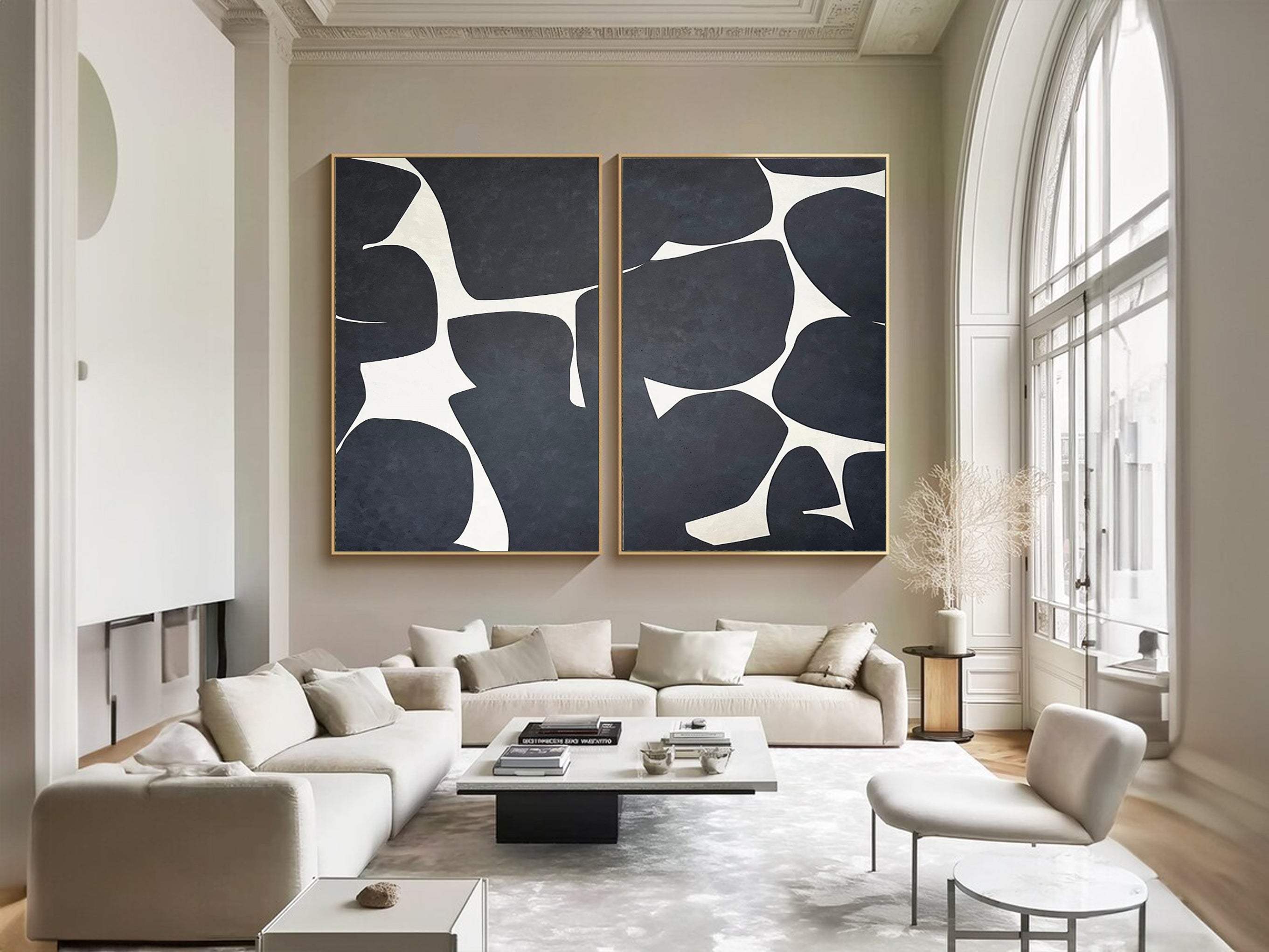 Minimalist Black and White Wall Art Set For Home #MMS003