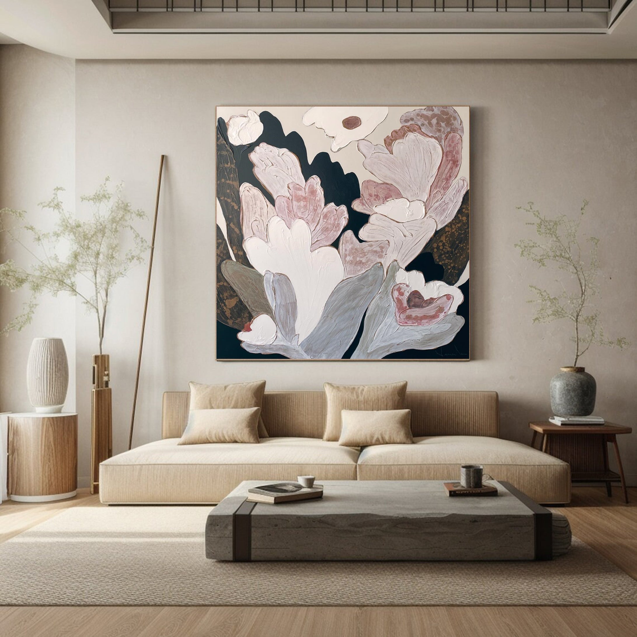 Elegant Modern Floral Wall Art #FB005