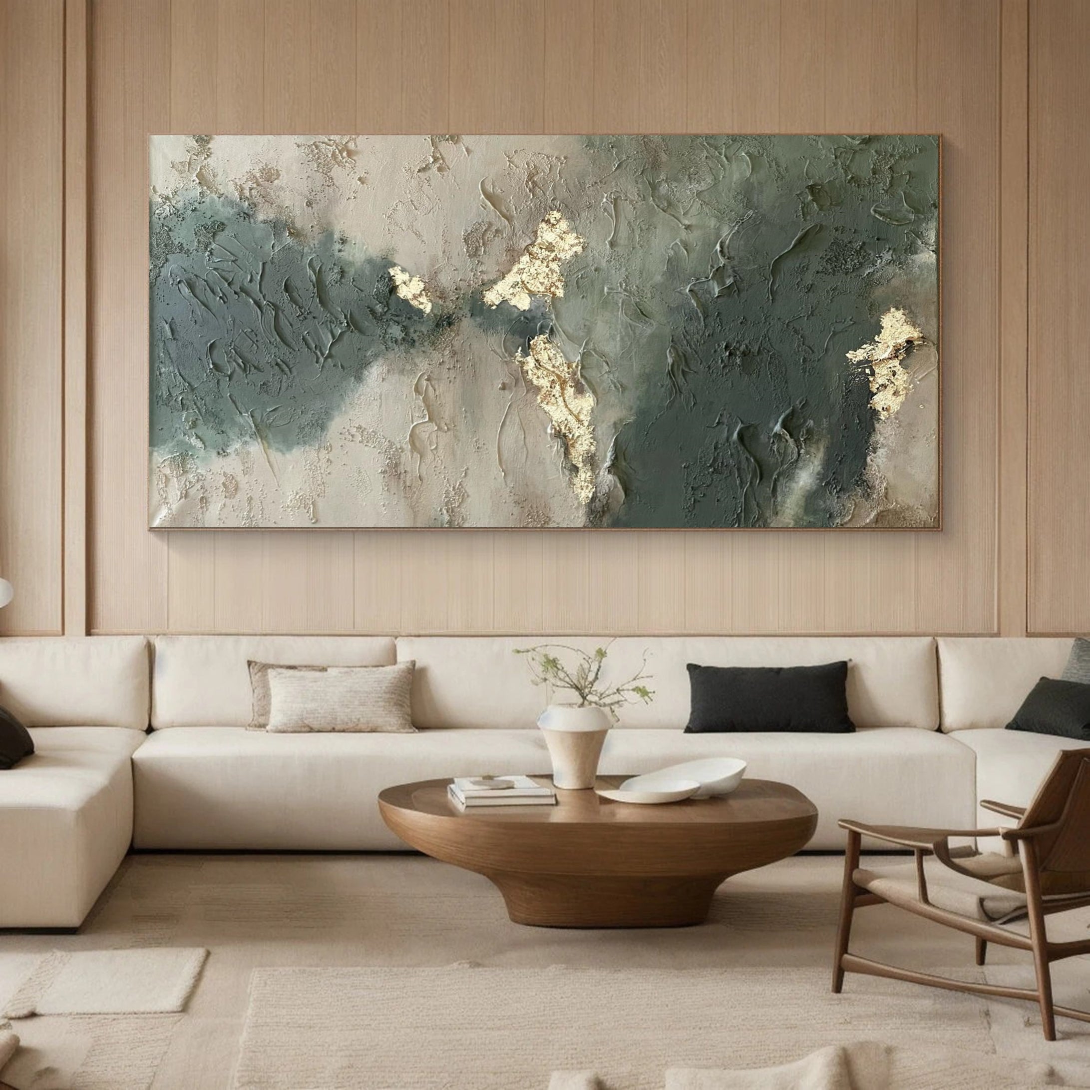 Modern Textured Painting Living Room Wall Art #AB010