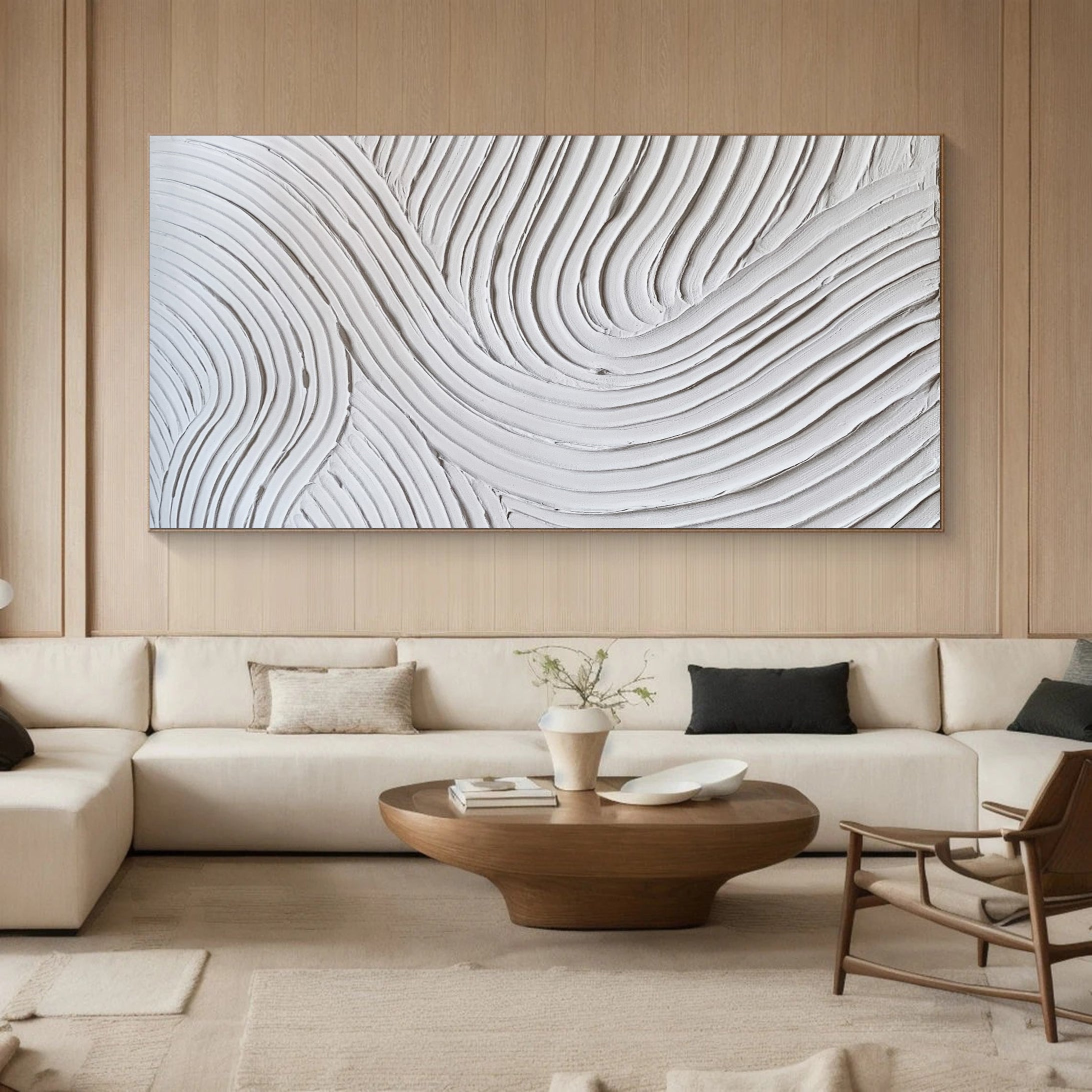 Abstract Line Art Canvas Minimalist Monochrome Wall Decor #MM041