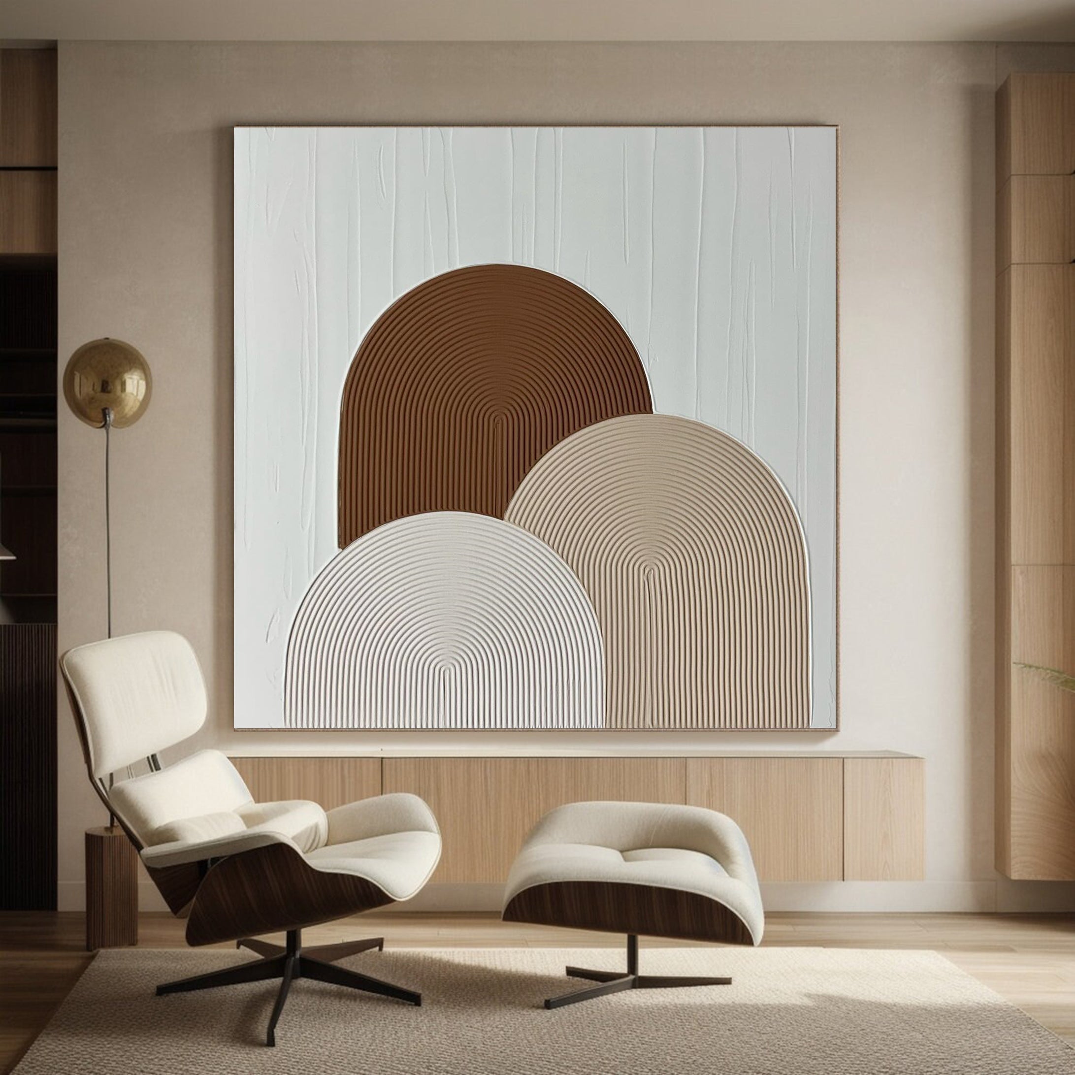 Minimalist Geometric Wall Art Subtle Tones and Bold Shapes #AB003