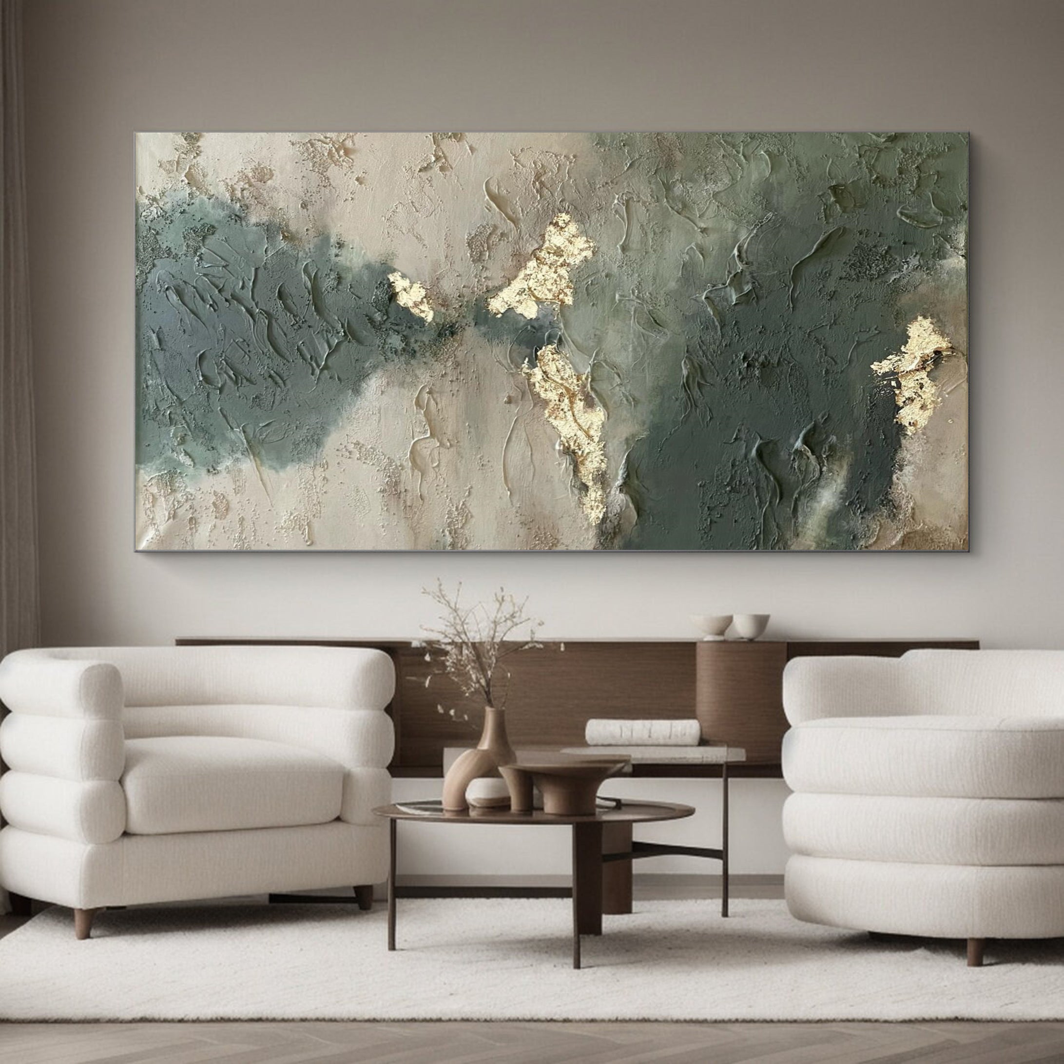 Modern Textured Painting Living Room Wall Art #AB010