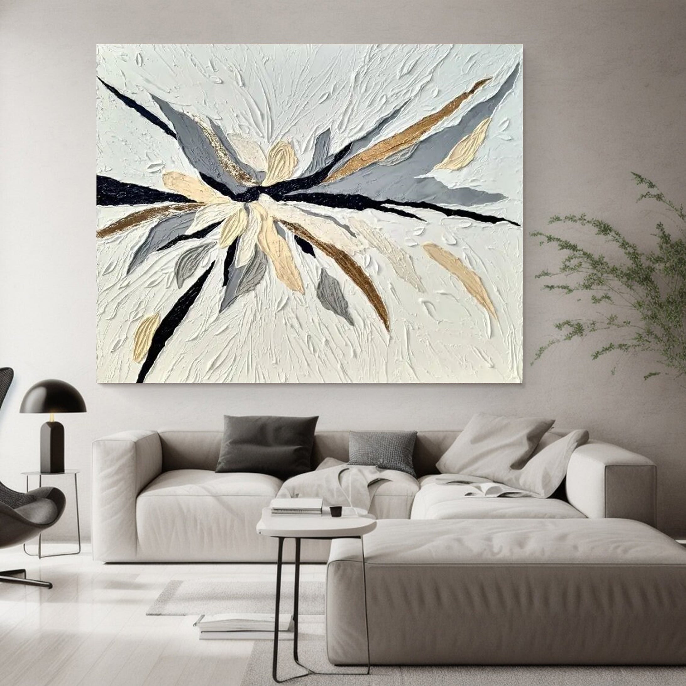 Textured Abstract Oil Painting For Modern Homes #MM052