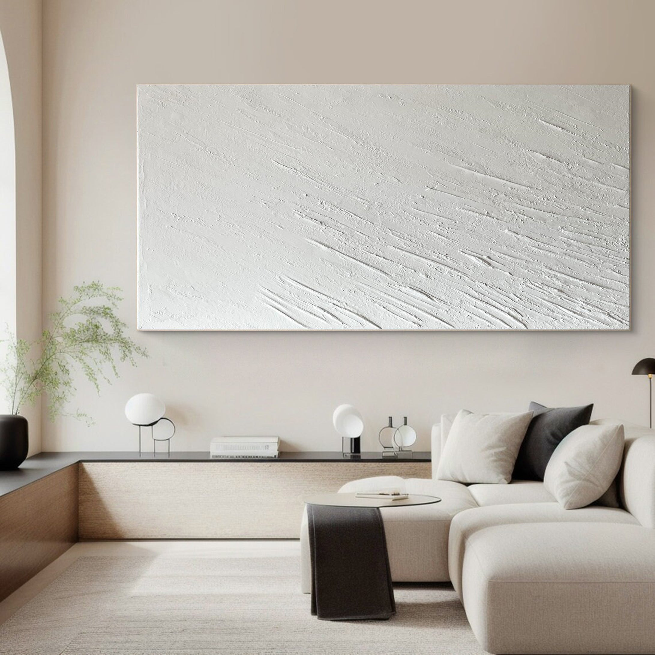 White Textured Art