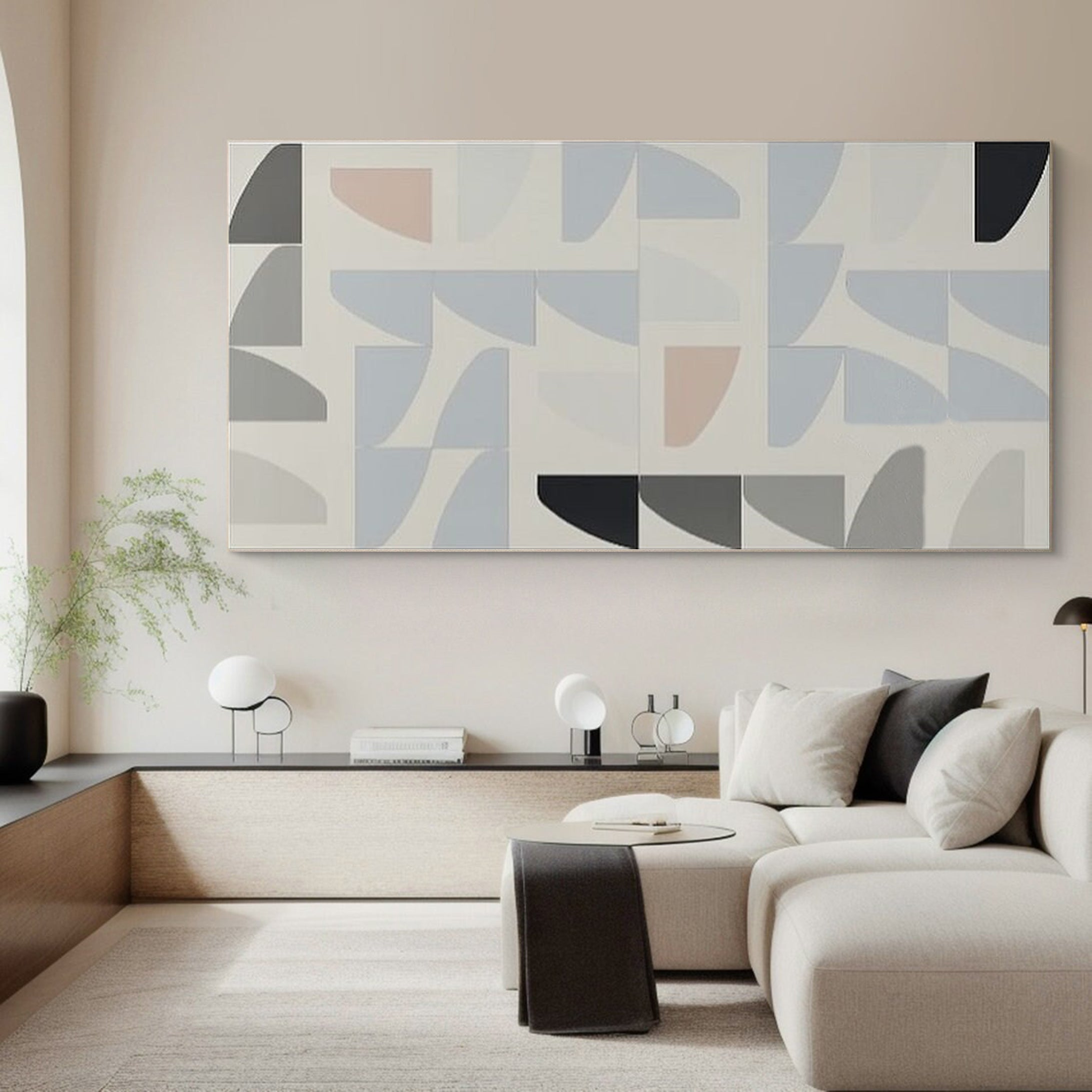 Modern Abstract Painting Chic Geometric Patterns #MC006