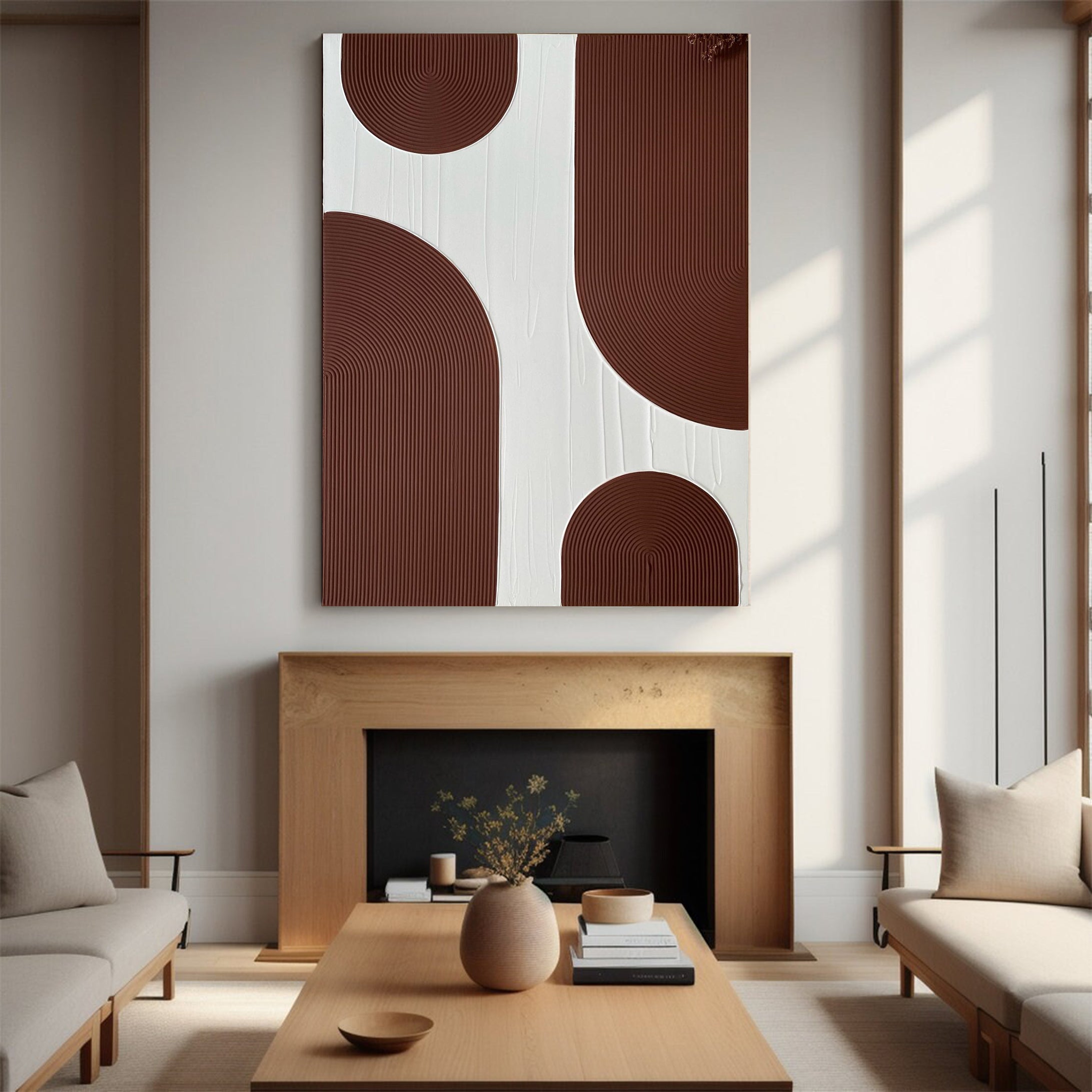 Minimalist Red Abstract Art for Contemporary Spaces #MM018