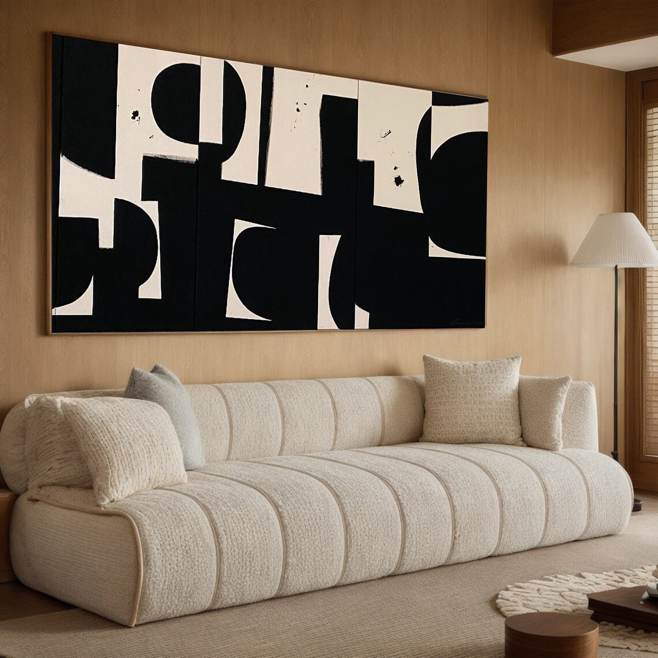 Black and White Abstract Art Minimalist Wall Decor #MM050