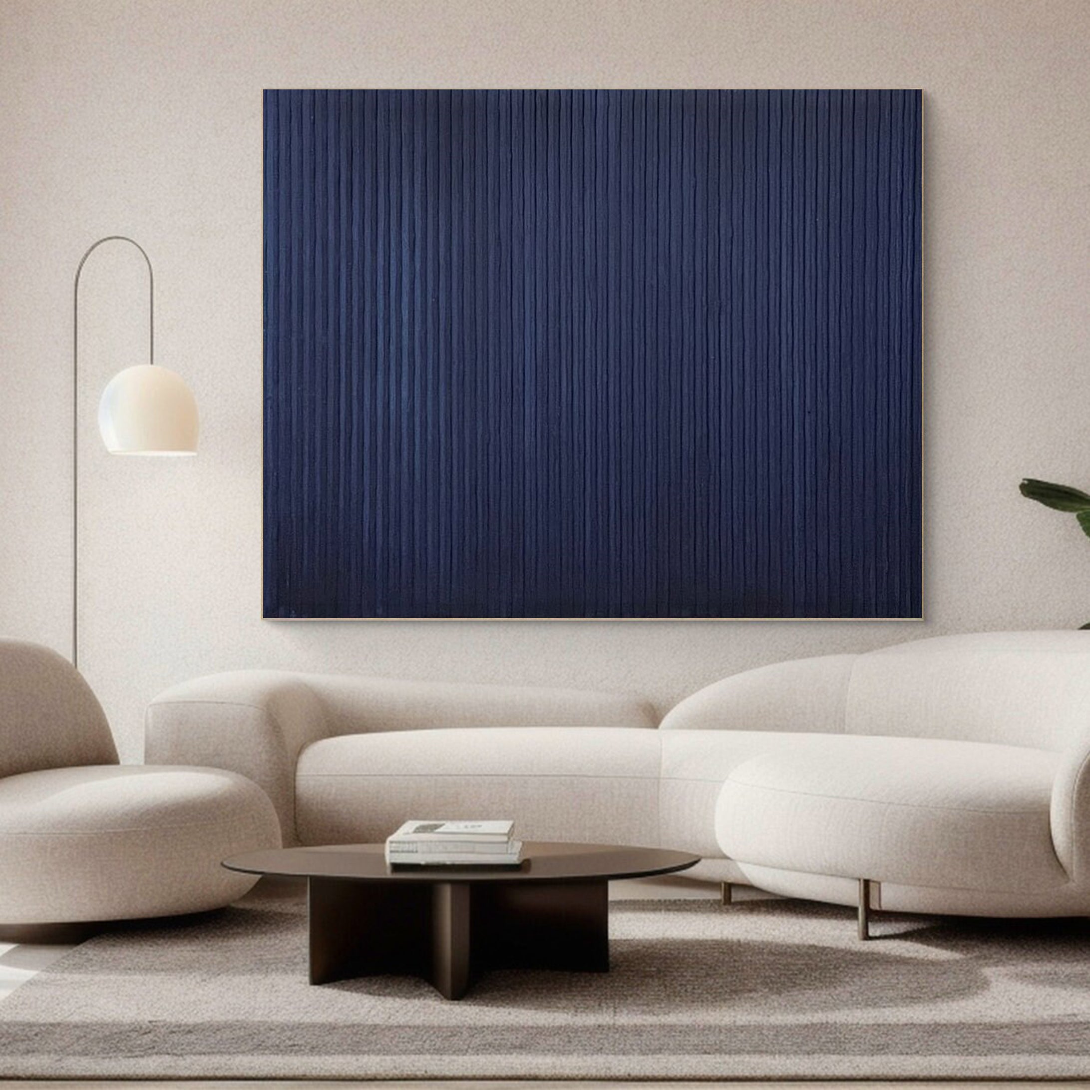 Navy Blue Abstract Wall Art