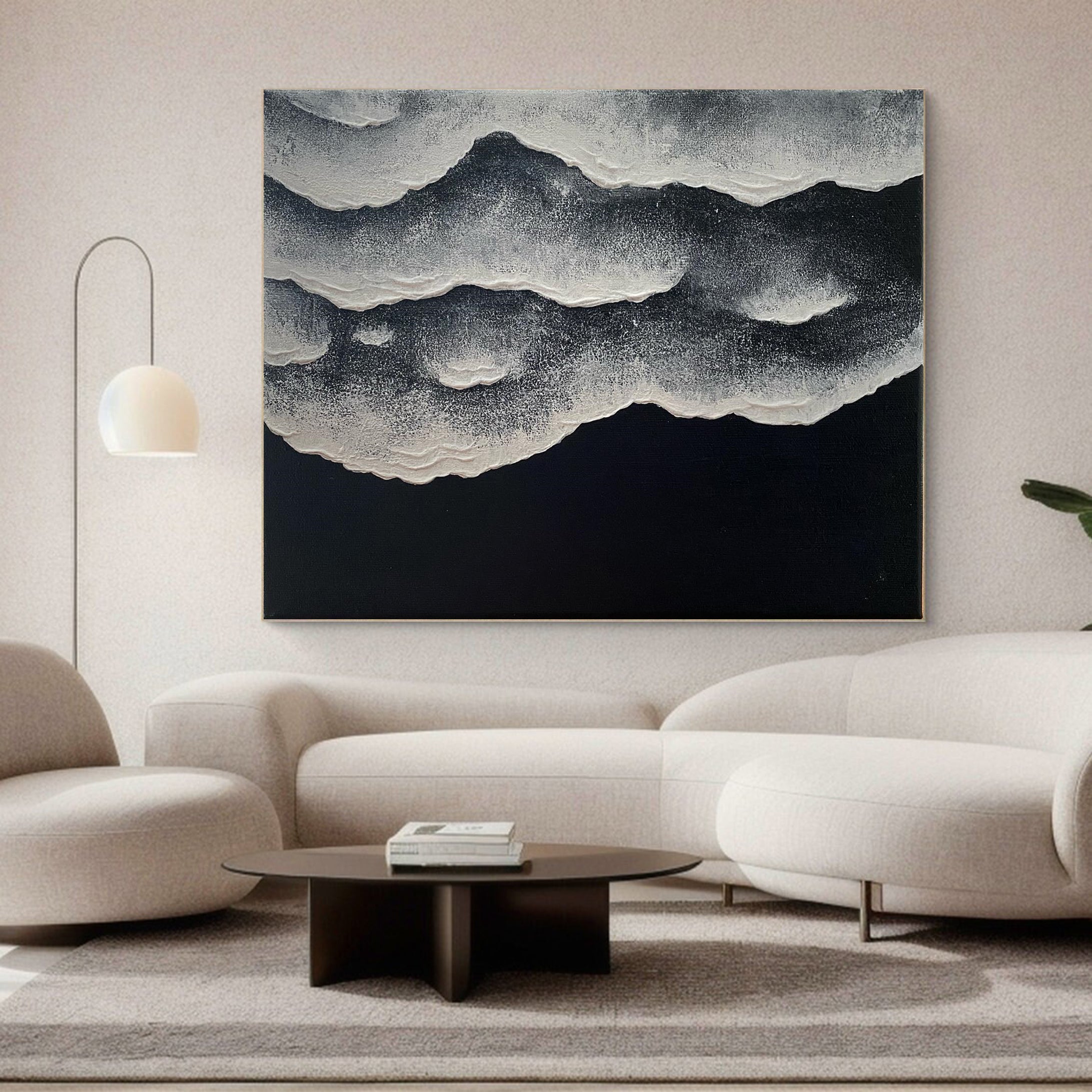 Black and White Canvas On Painting