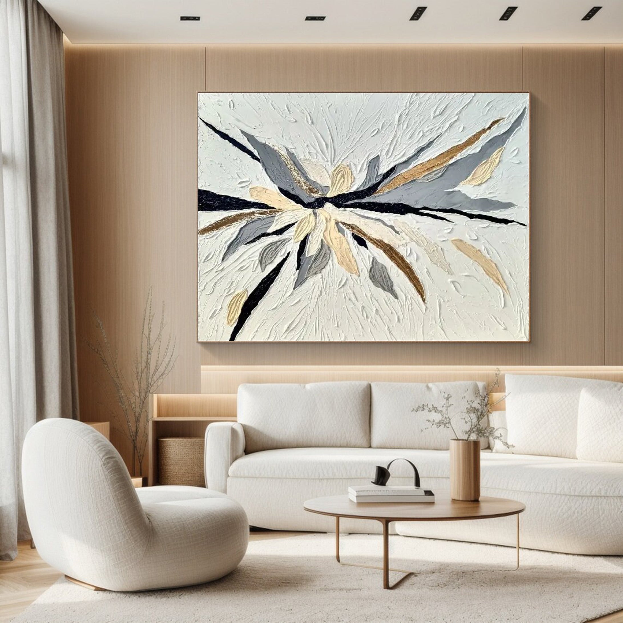 Textured Abstract Oil Painting For Modern Homes #MM052