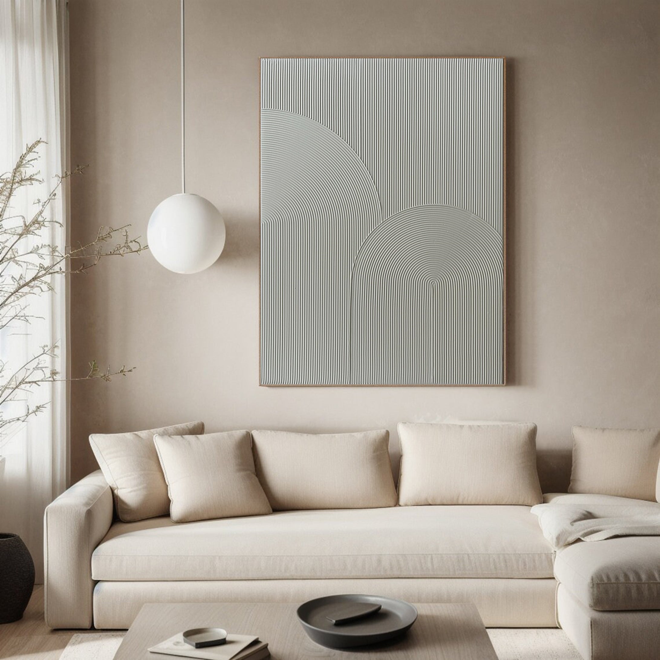 Sleek Lines Abstract Art Minimalist Geometric #MM022