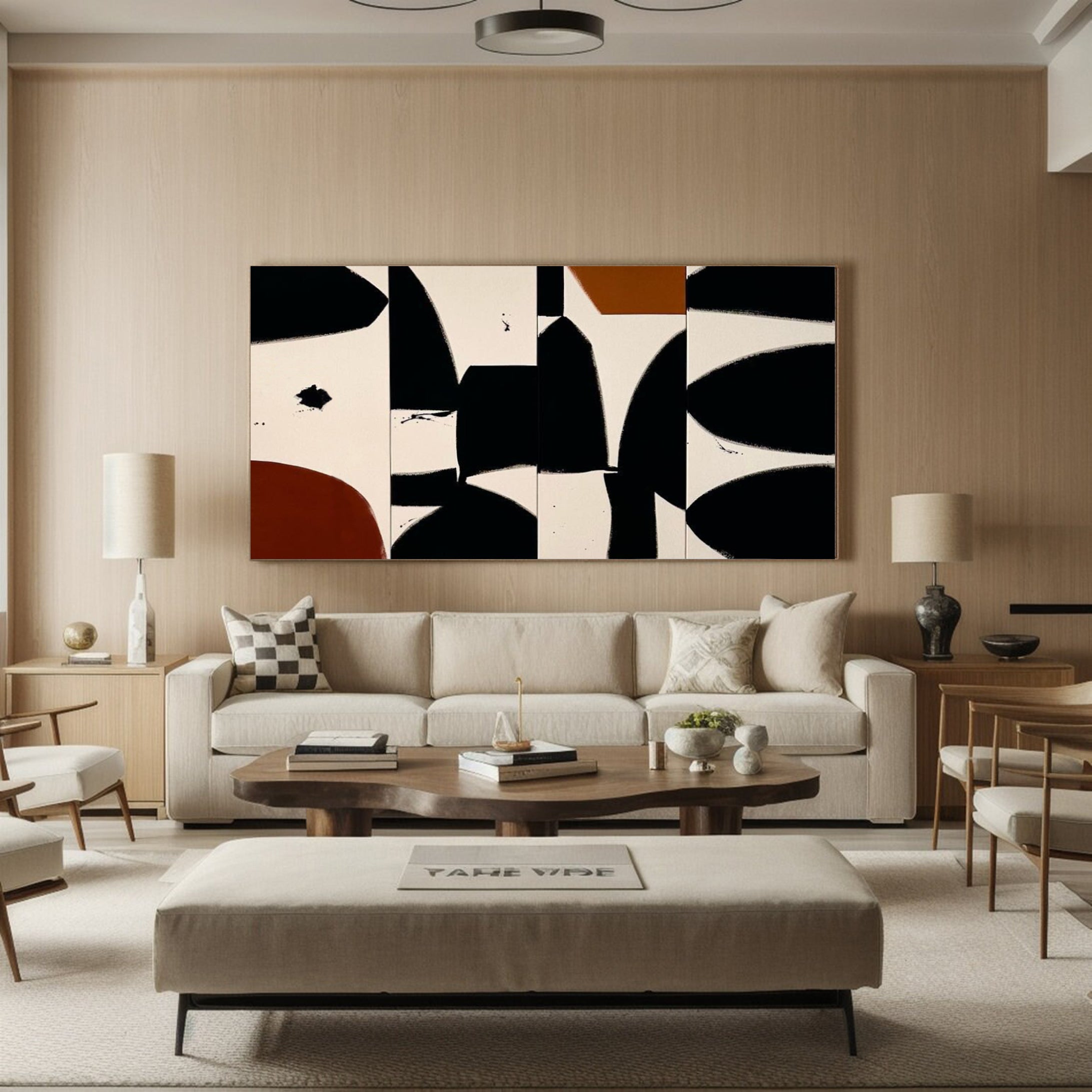 Minimalist Abstract Geometric Canvas For House #MM051