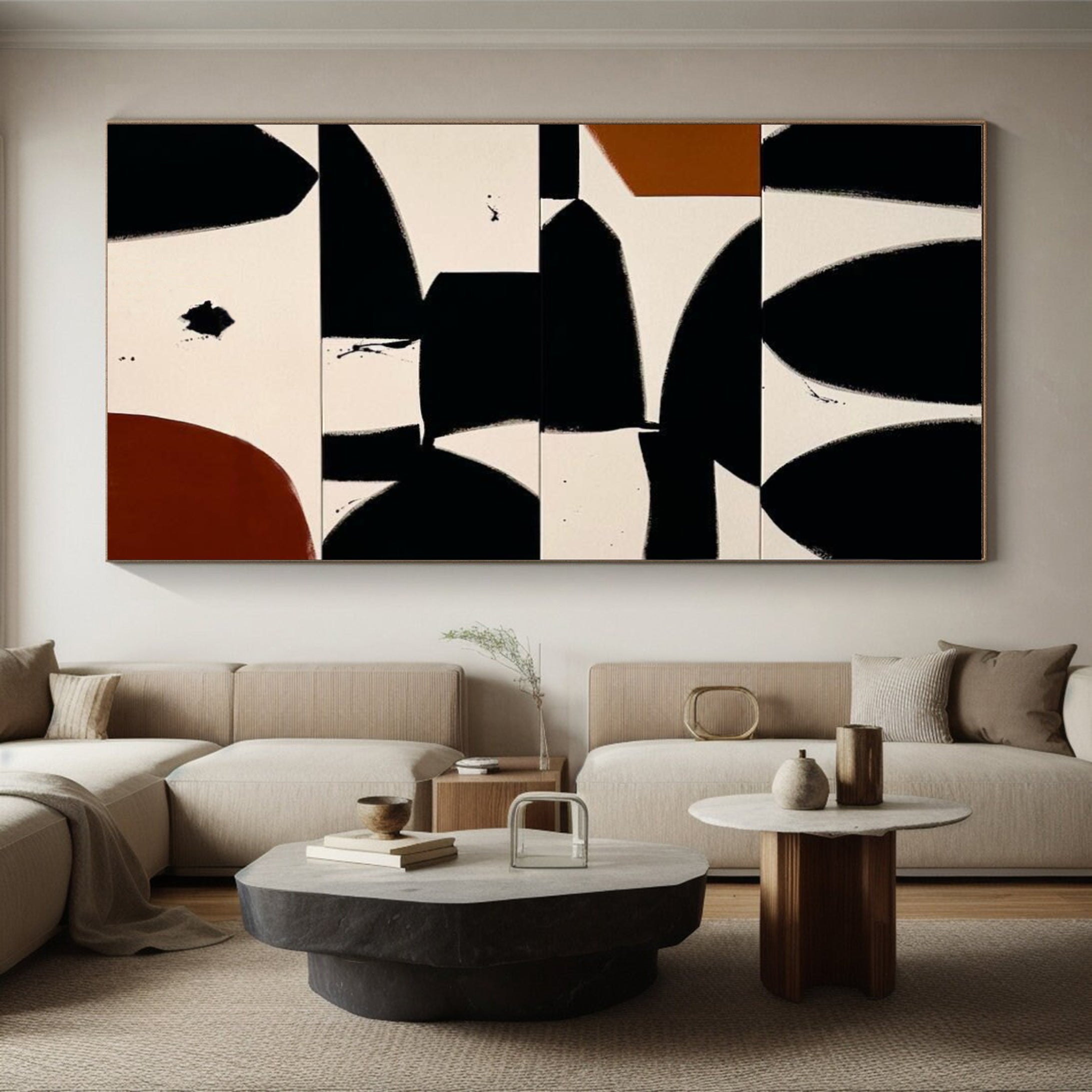 Minimalist Abstract Geometric Canvas For House #MM051