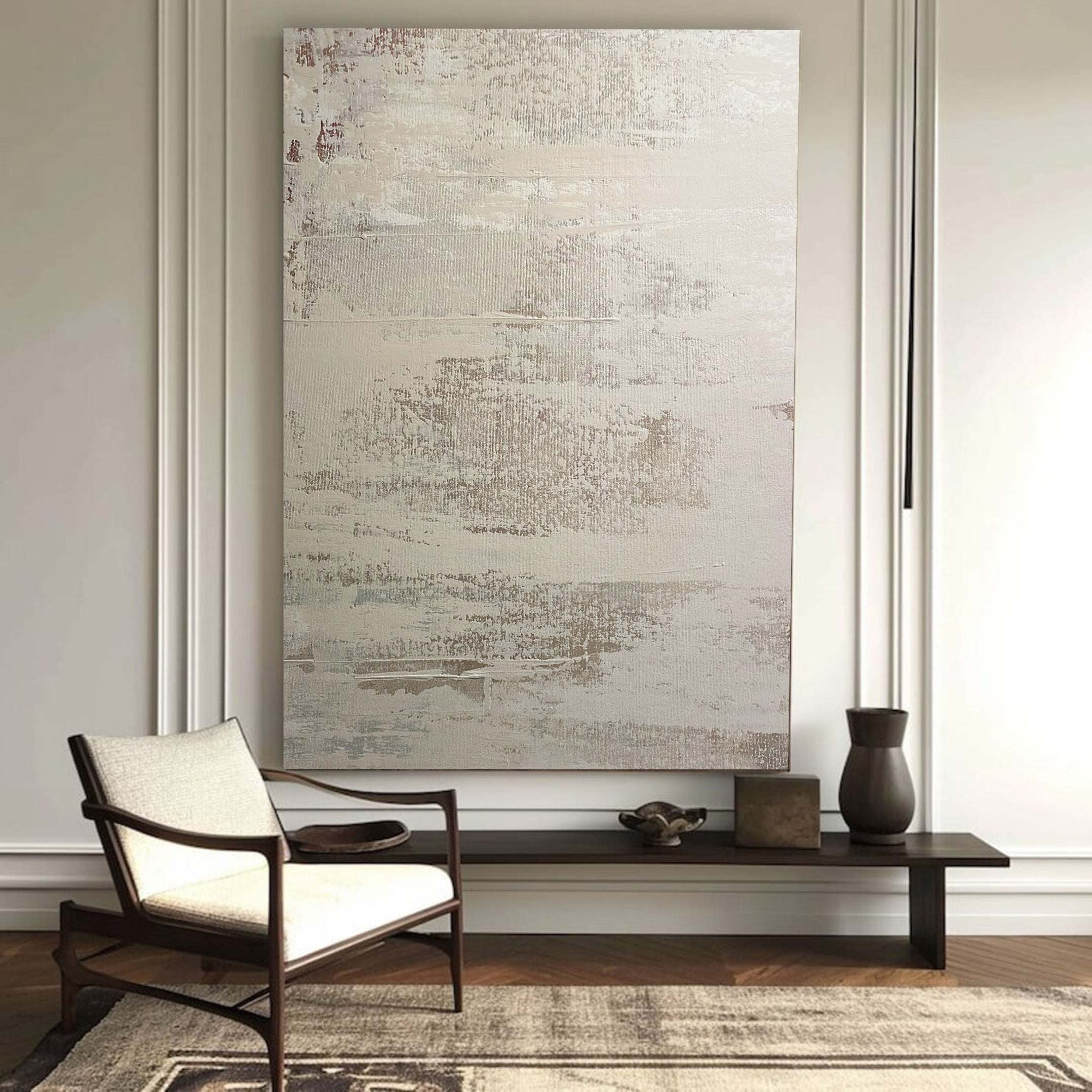 Contemporary Worn Canvas Art Ideal for Chic Urban Interiors #MM003