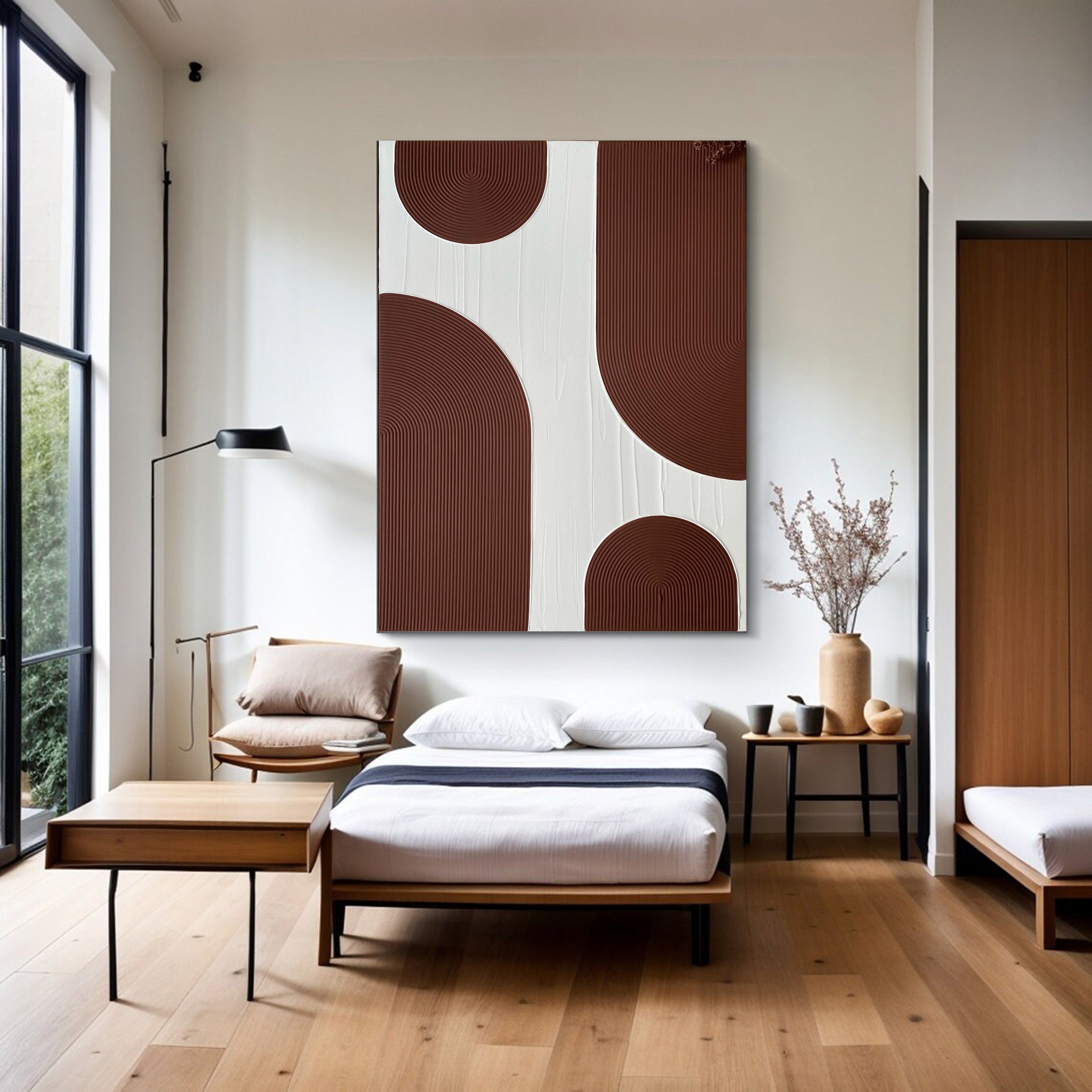 Minimalist Red Abstract Art for Contemporary Spaces #MM018