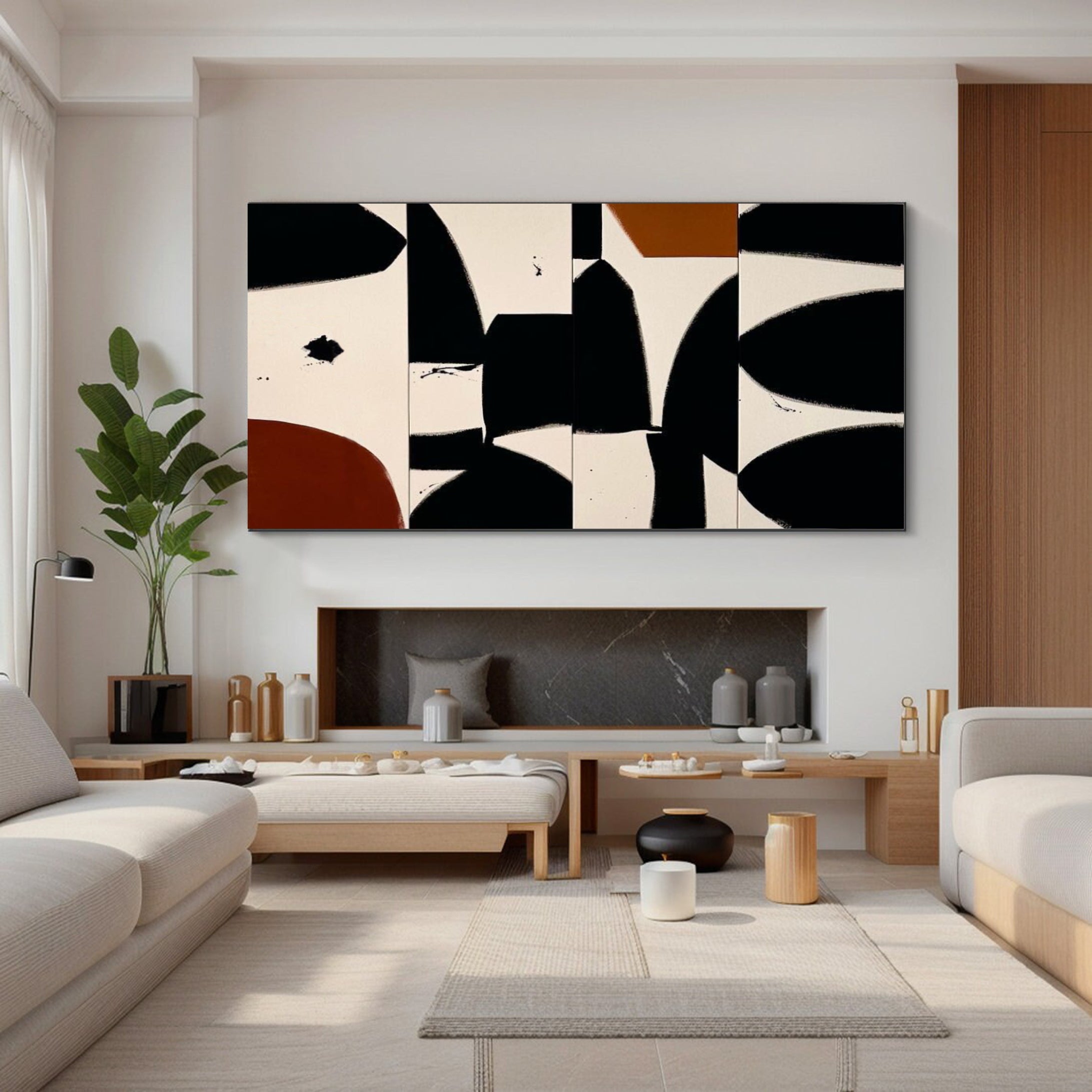 Minimalist Abstract Geometric Canvas For House #MM051