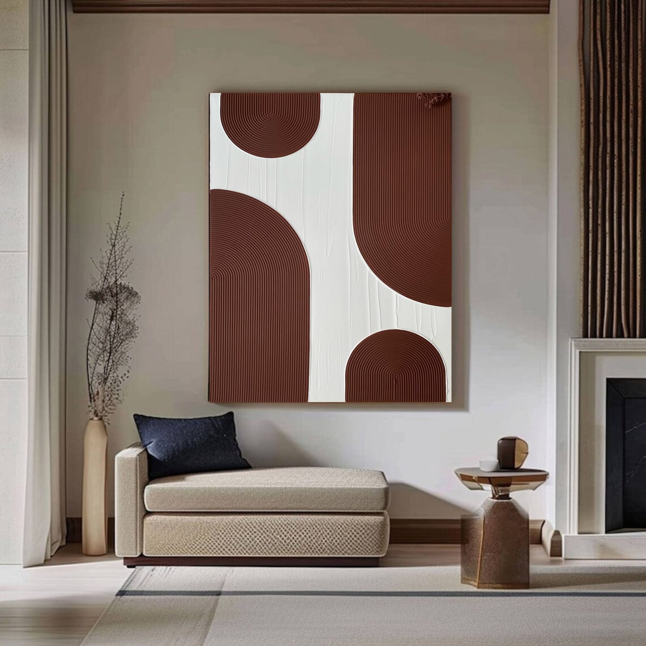 Minimalist Red Abstract Art for Contemporary Spaces #MM018