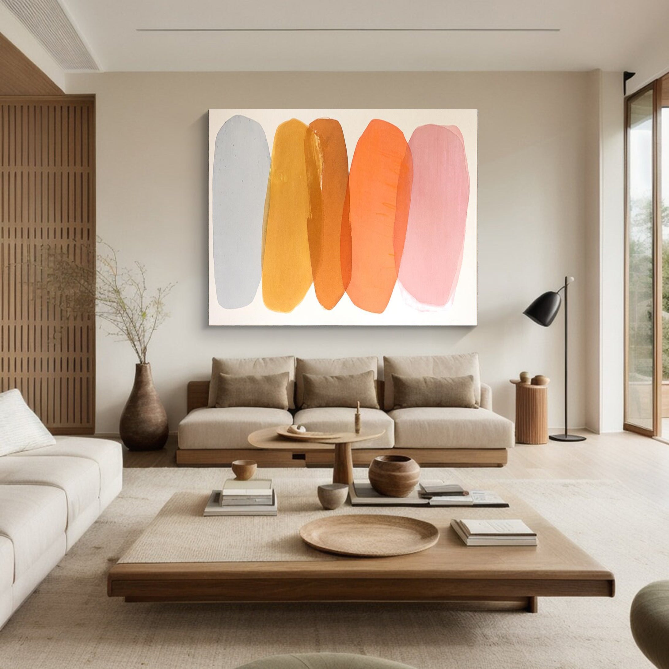 Soft Color Abstract Art Serene and Stylish Wall Art #AB012