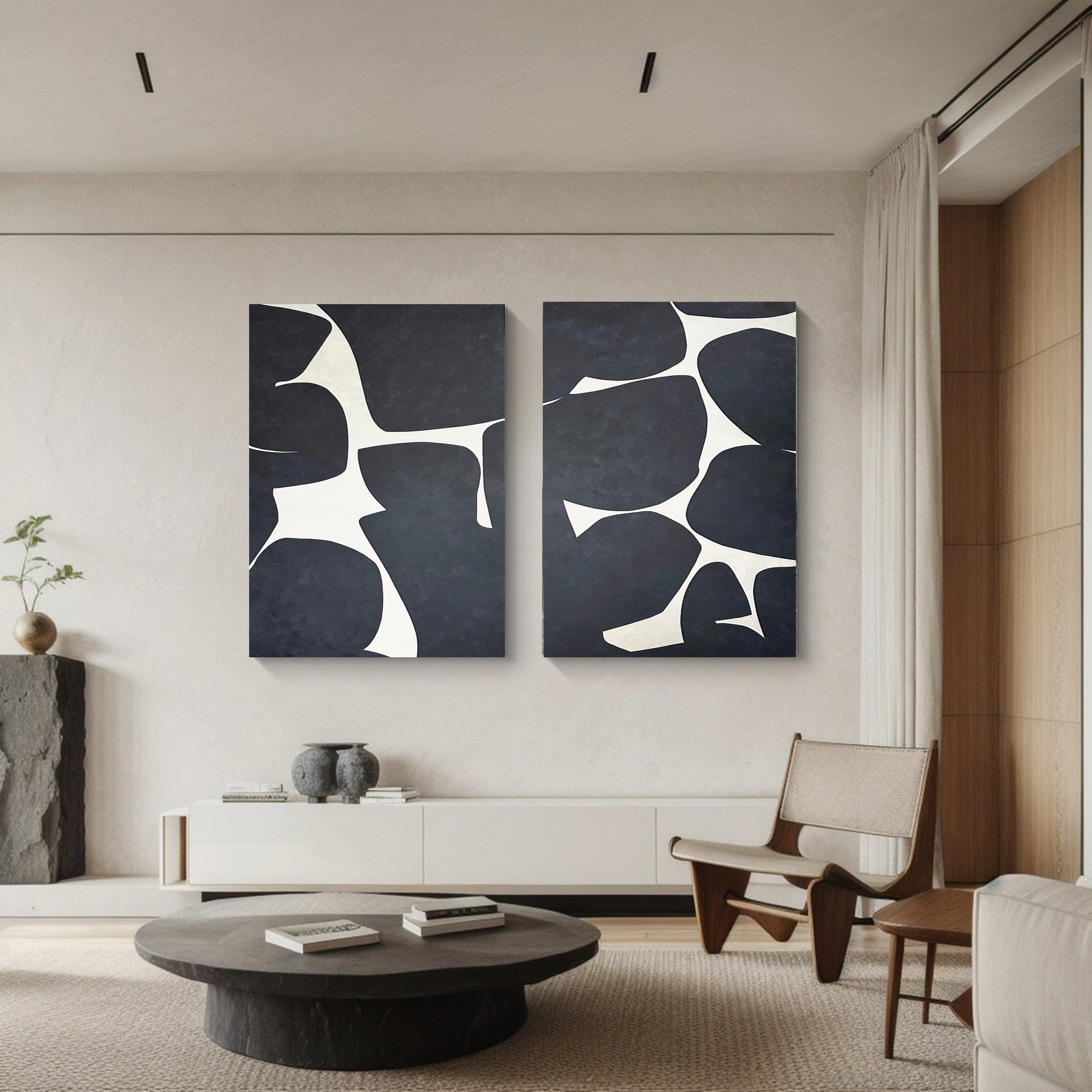 Minimalist Black and White Wall Art Set For Home #MMS003