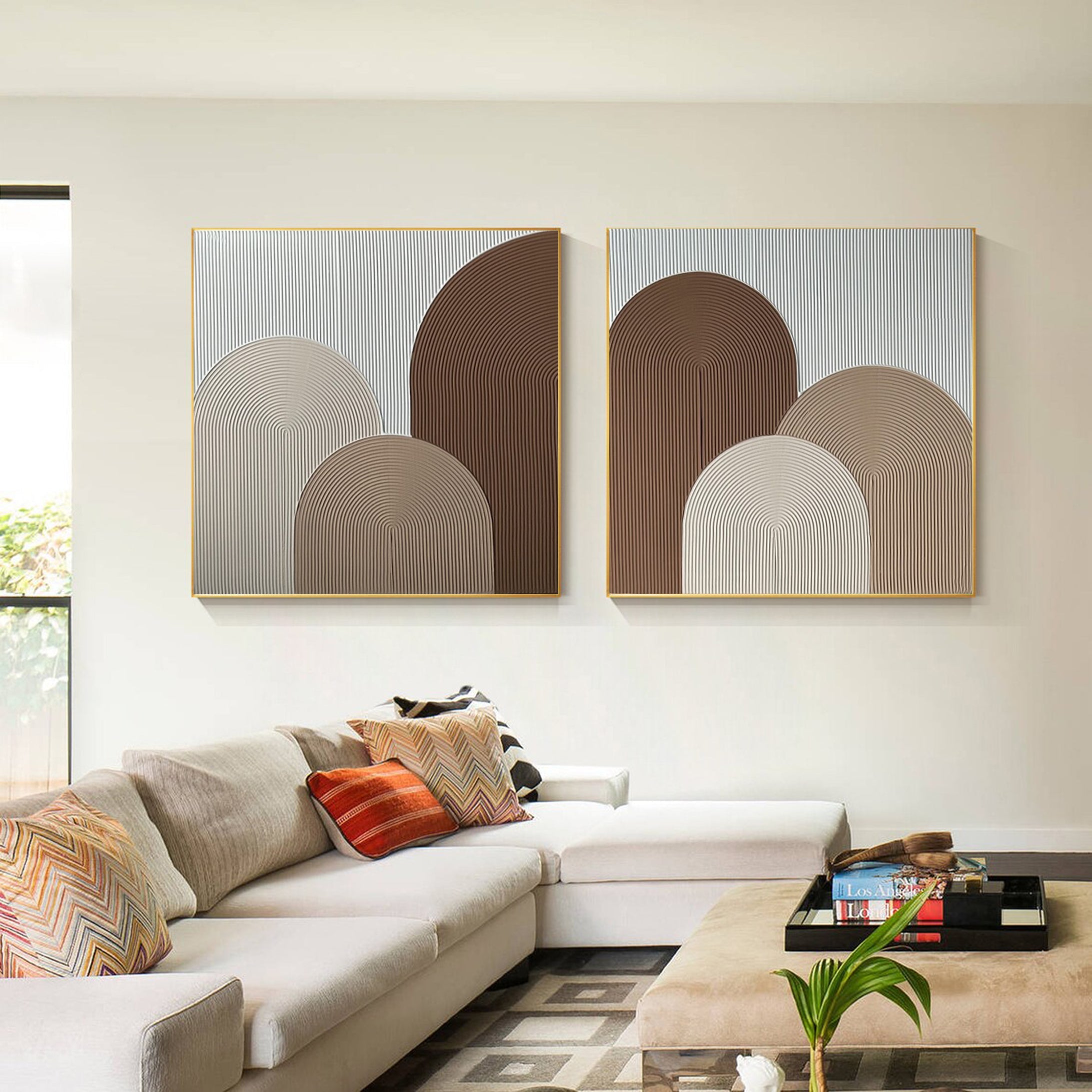 Modern Geometric Arch Canvas Wall Art Set  #MMS014