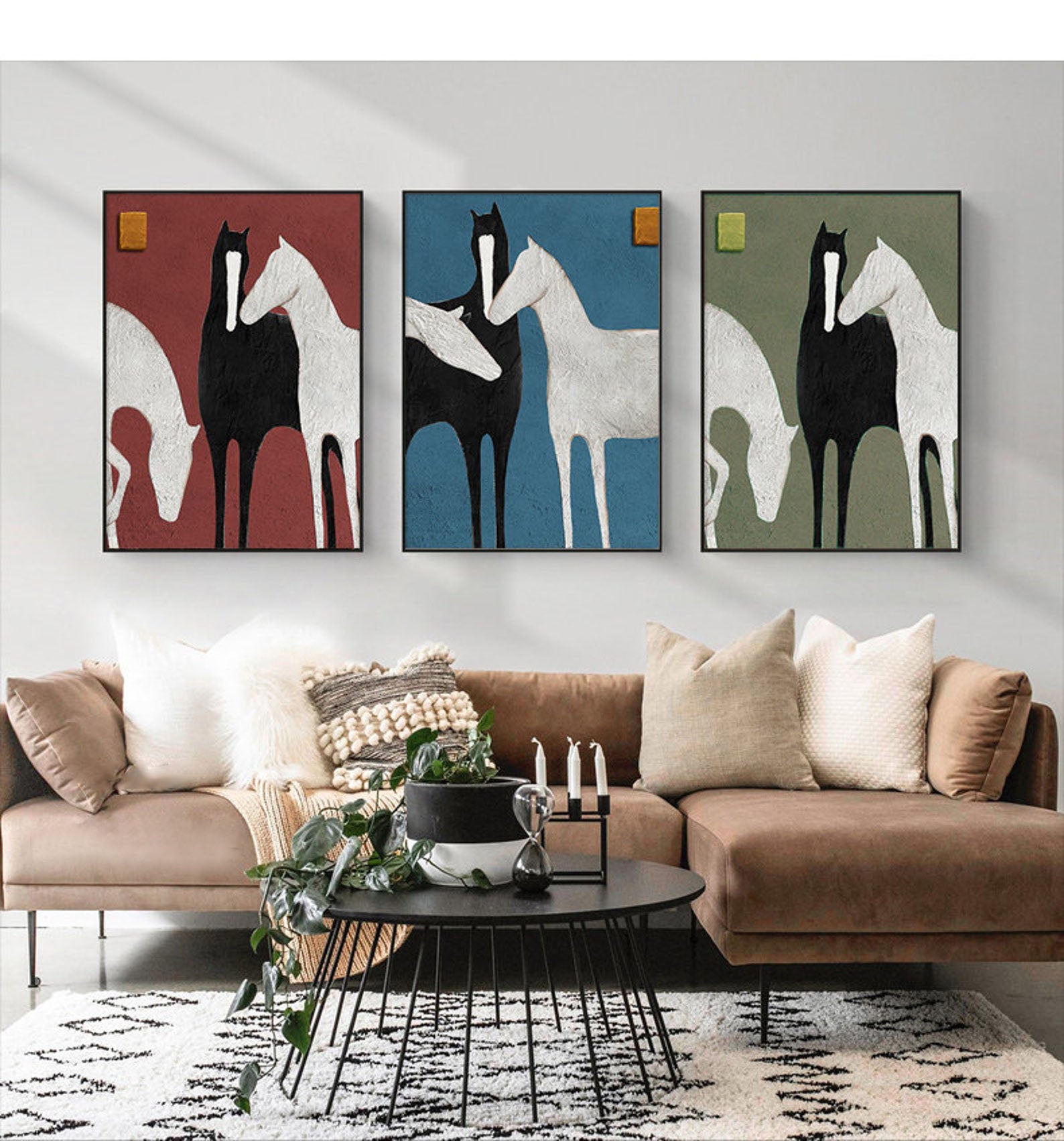 Modern Colorful Abstract Horse Artwork