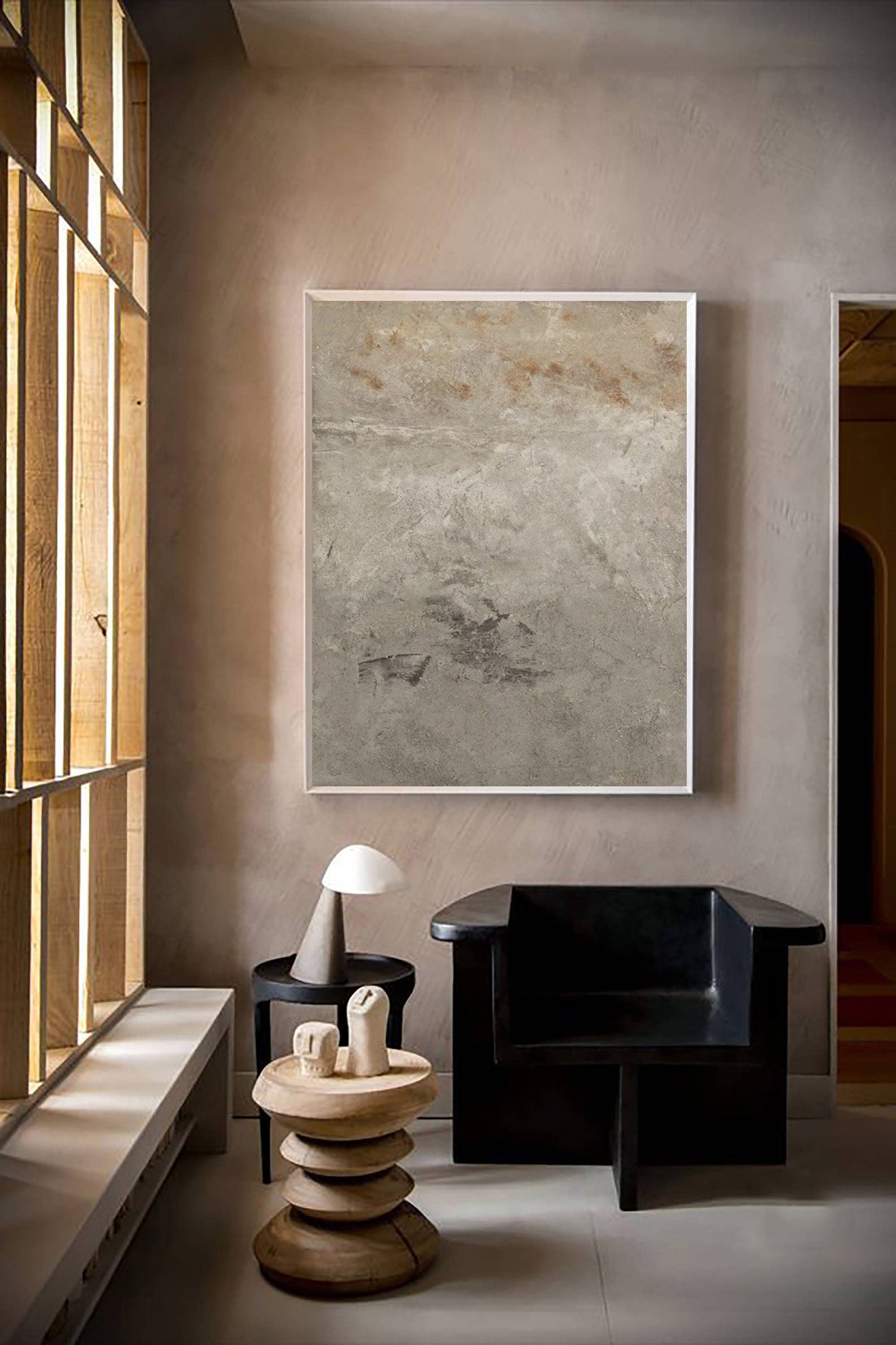 Textured Earth Tones, Neutral Palette Contemporary Wall Art #MM340