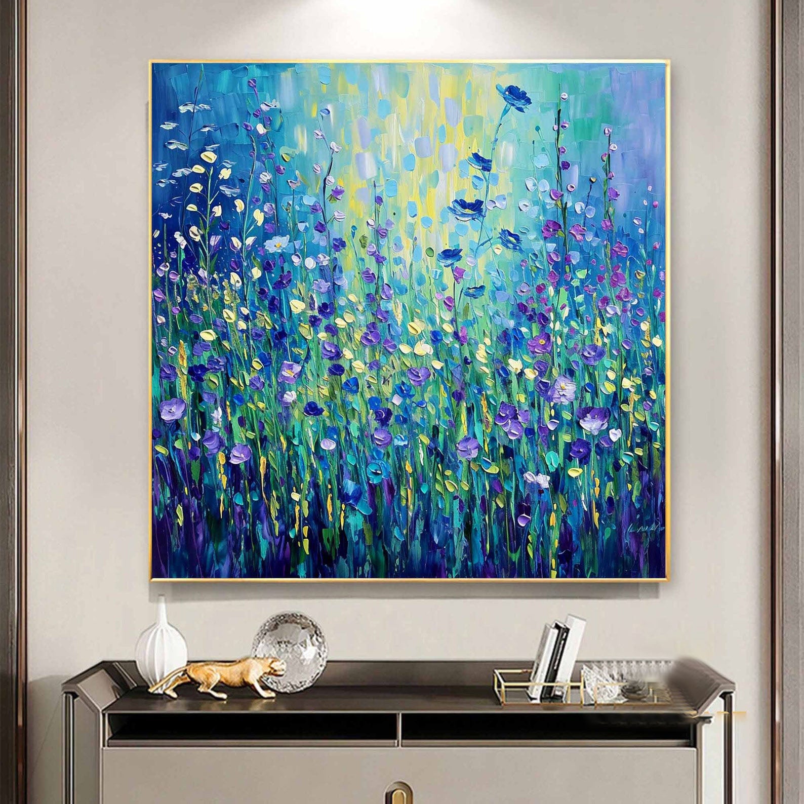 Textured Floral Abstract - Contemporary Art, Home Painting