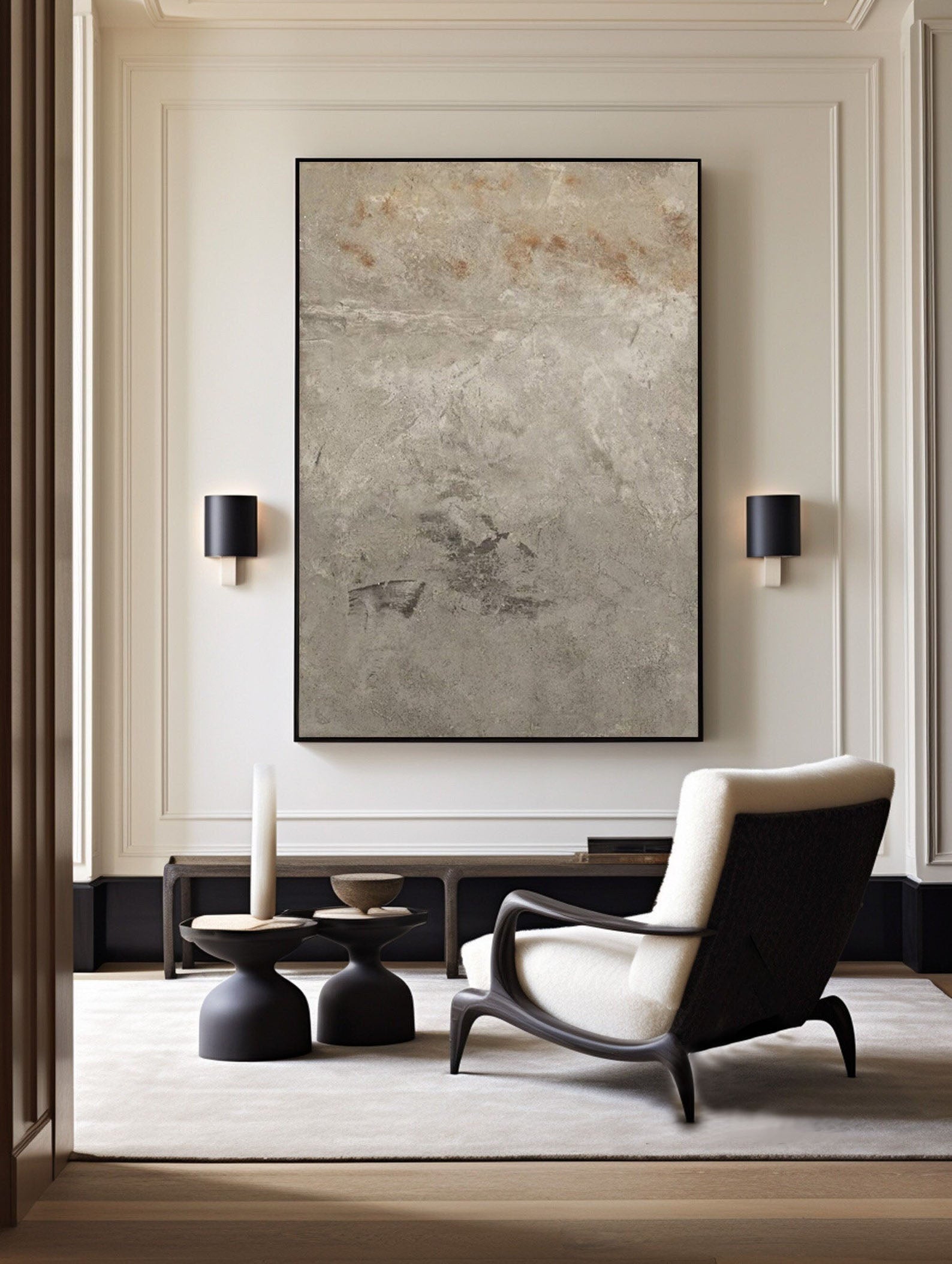 Textured Earth Tones, Neutral Palette Contemporary Wall Art #MM340