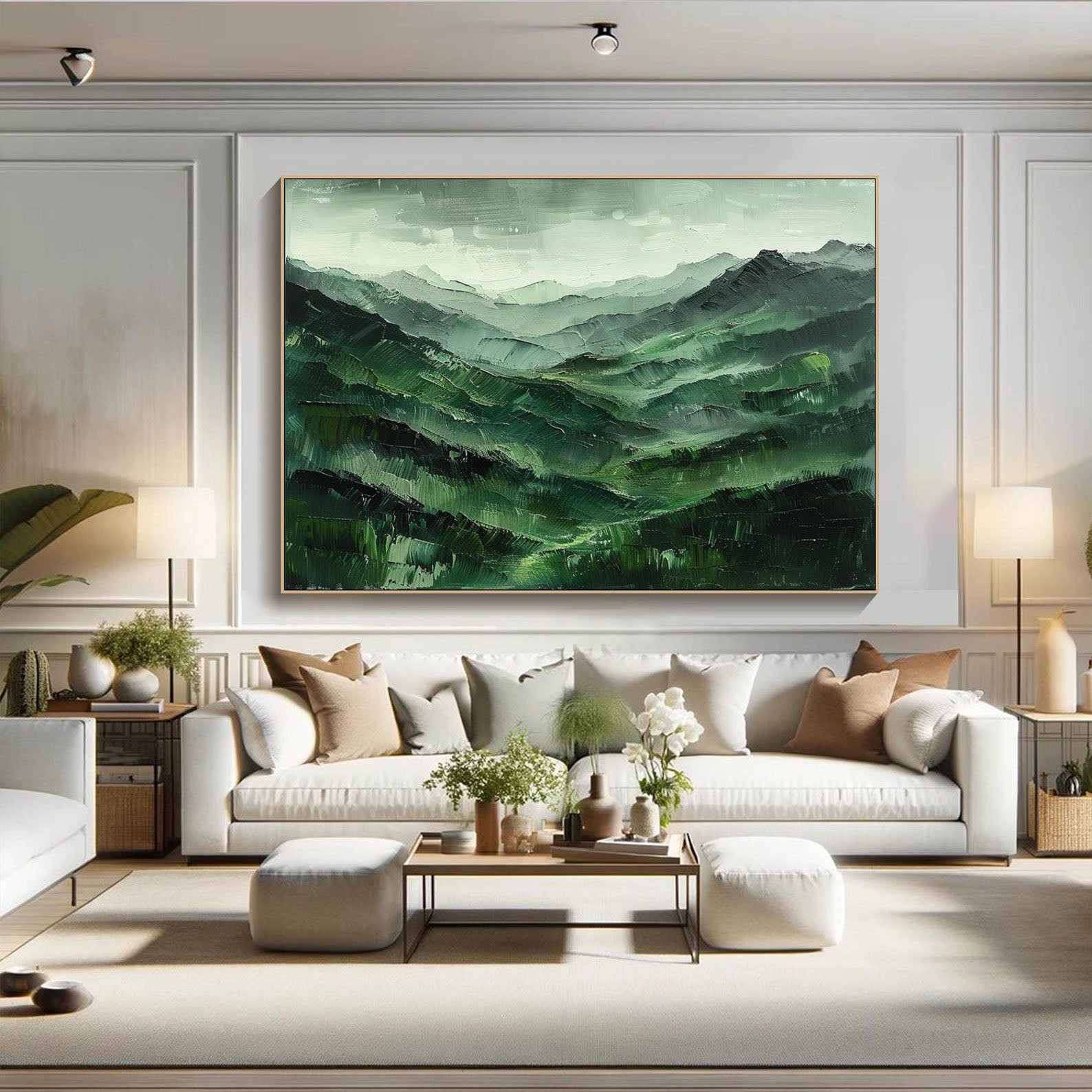 Misty Mountain Layers, Atmospheric Landscape Wall Art #MM289