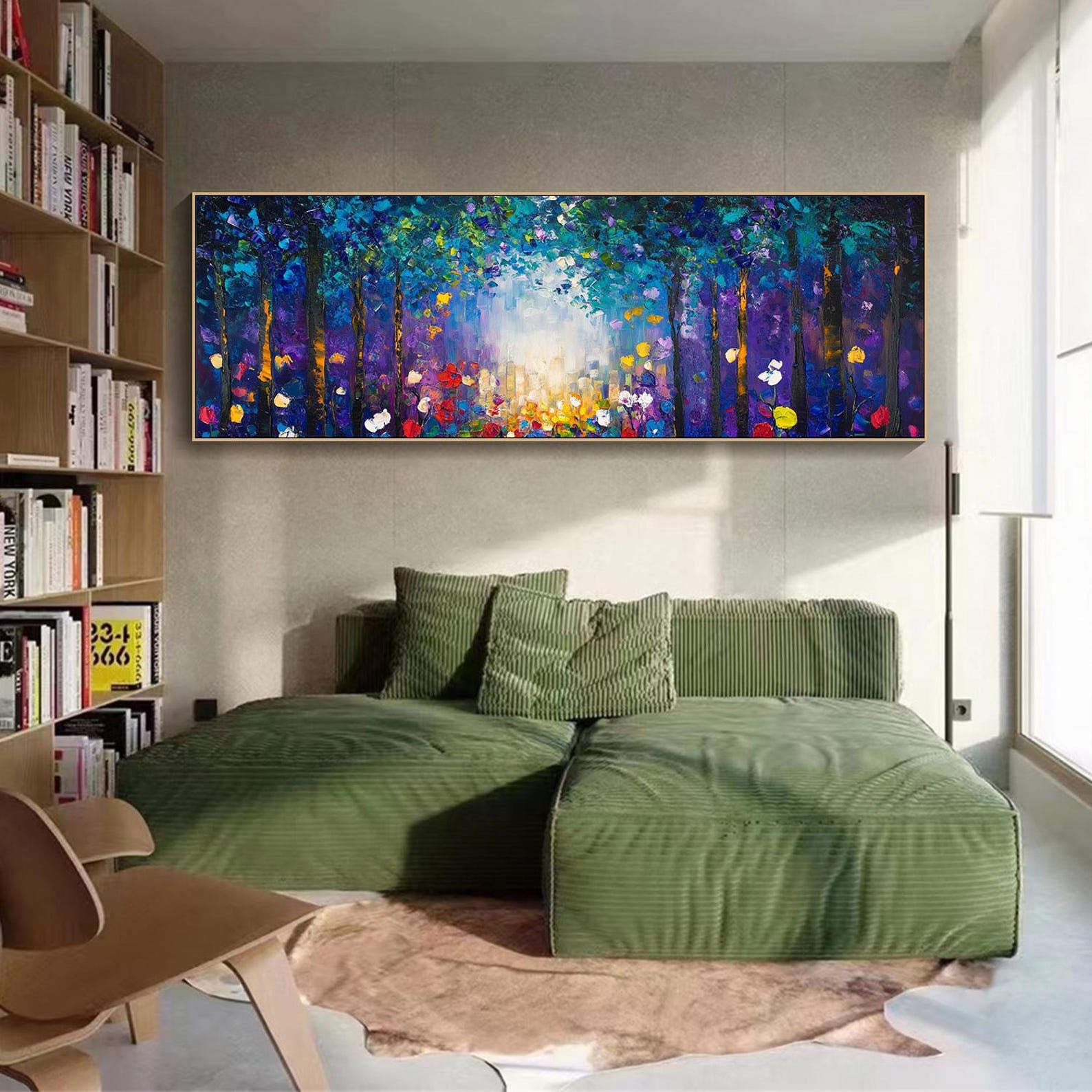 Colorful Forest,Large Light and Shadow Landscape Panoramic Art #MM329