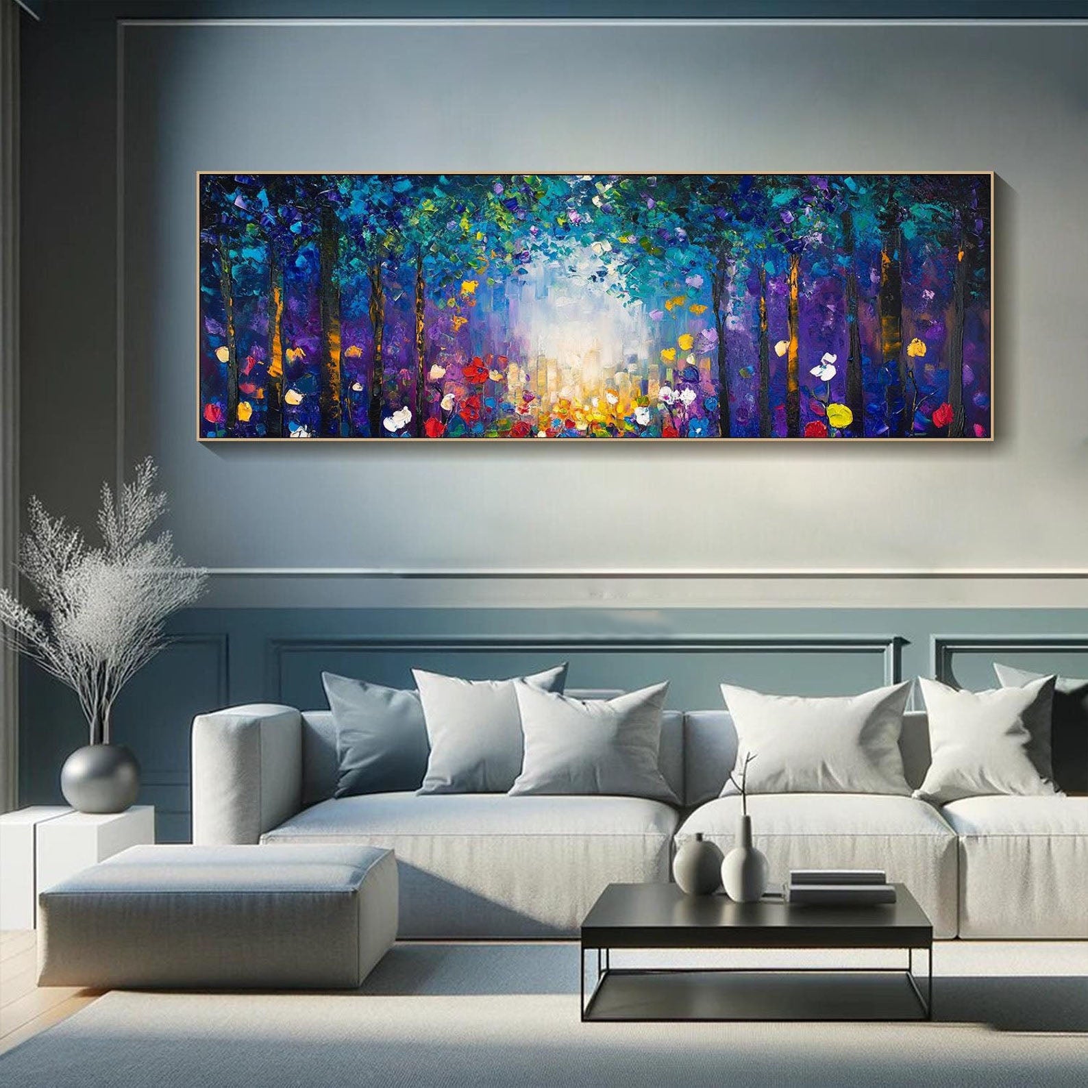 Colorful Forest,Large Light and Shadow Landscape Panoramic Art #MM329