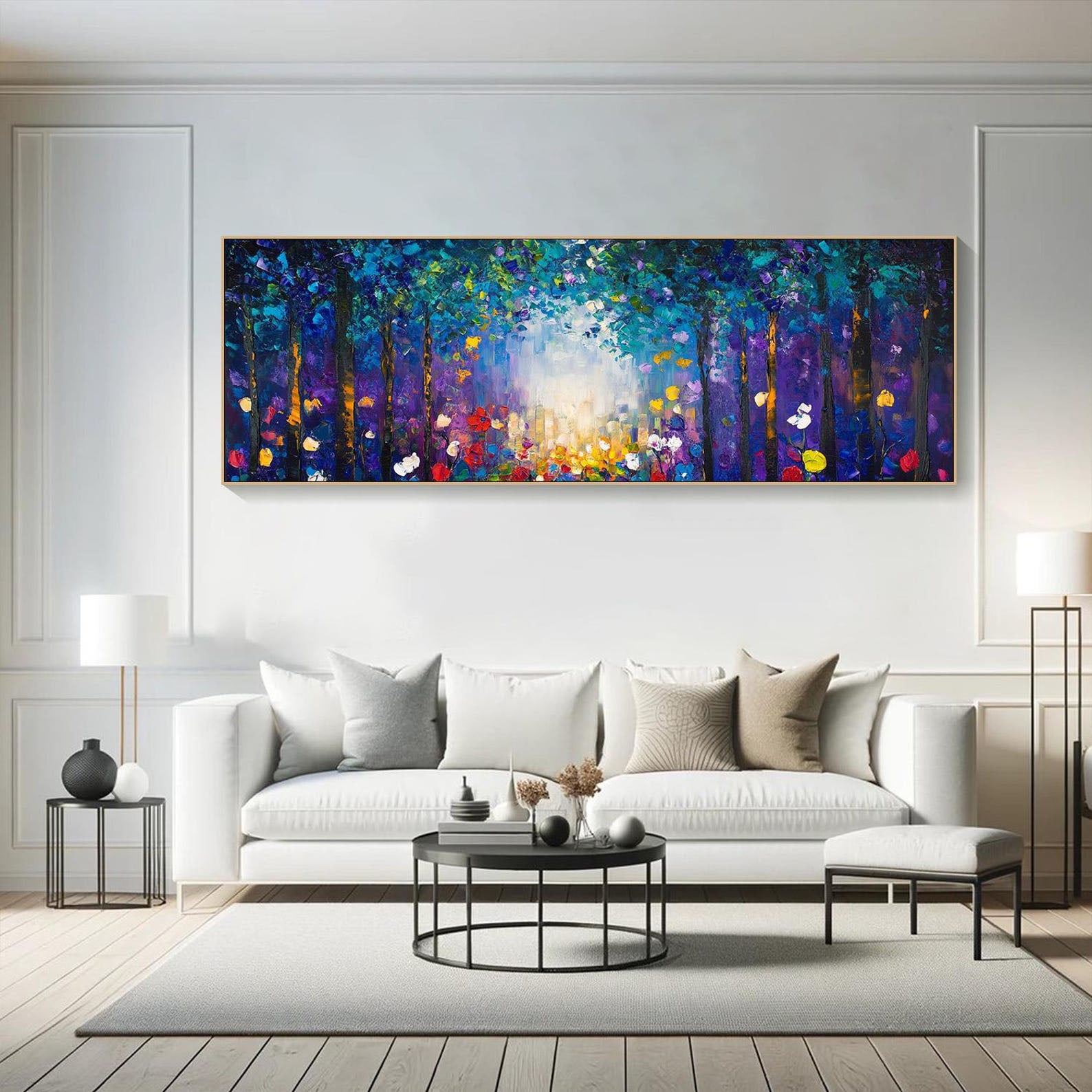 Colorful Forest,Large Light and Shadow Landscape Panoramic Art #MM329