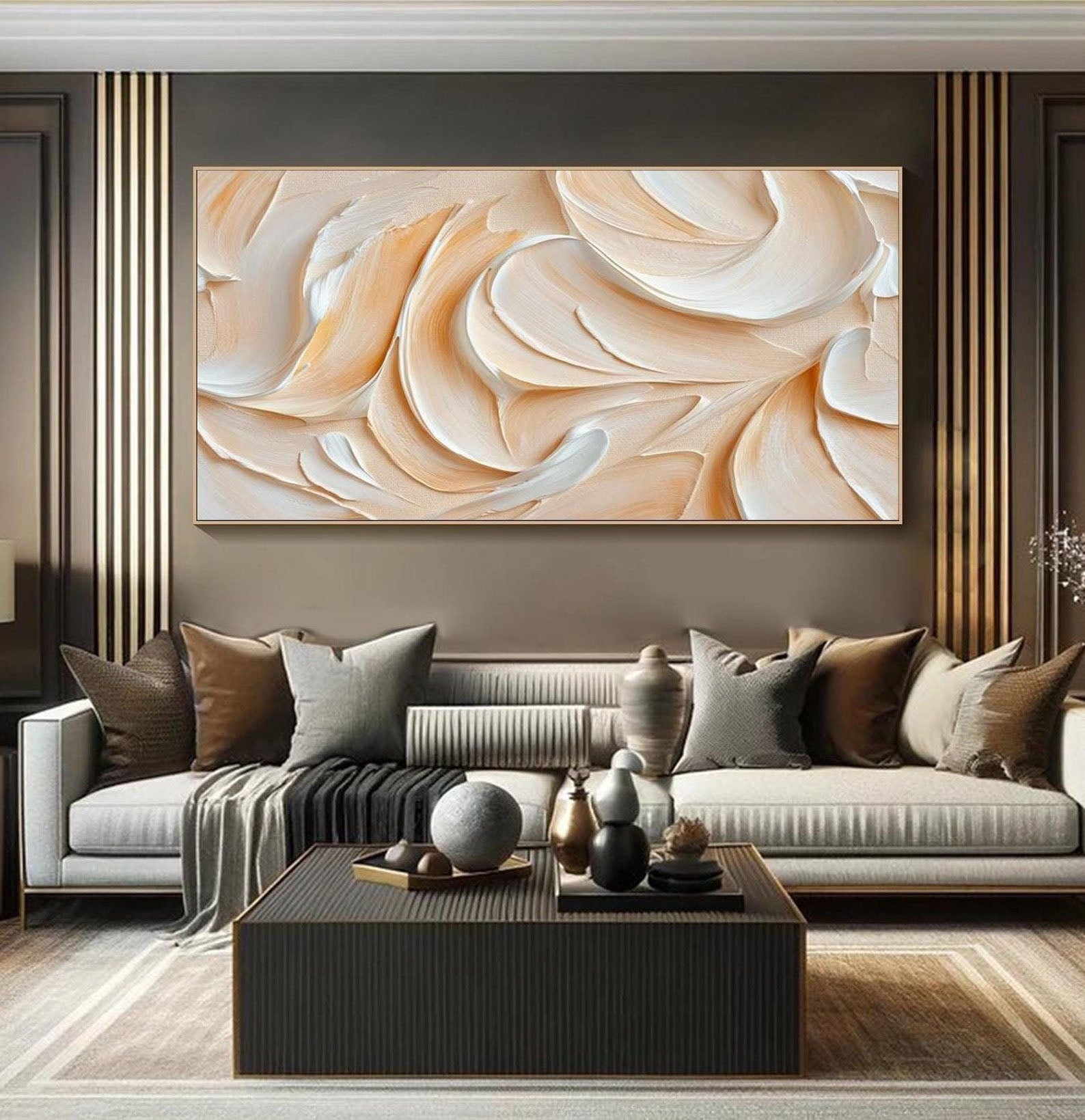 Sculptural Swirl Abstract,Textured Dimensional Wall Art #MM265