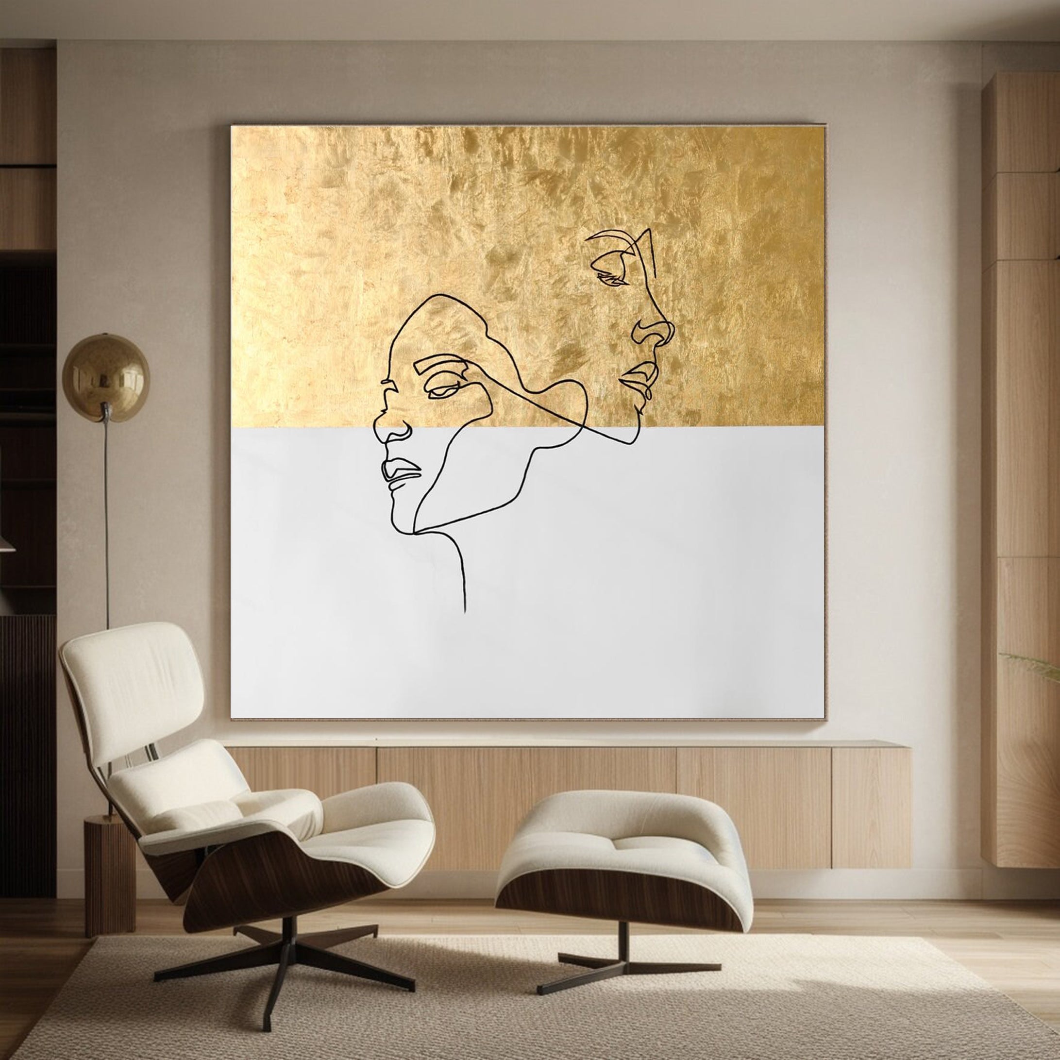 Minimalist Abstract Face Wall Art