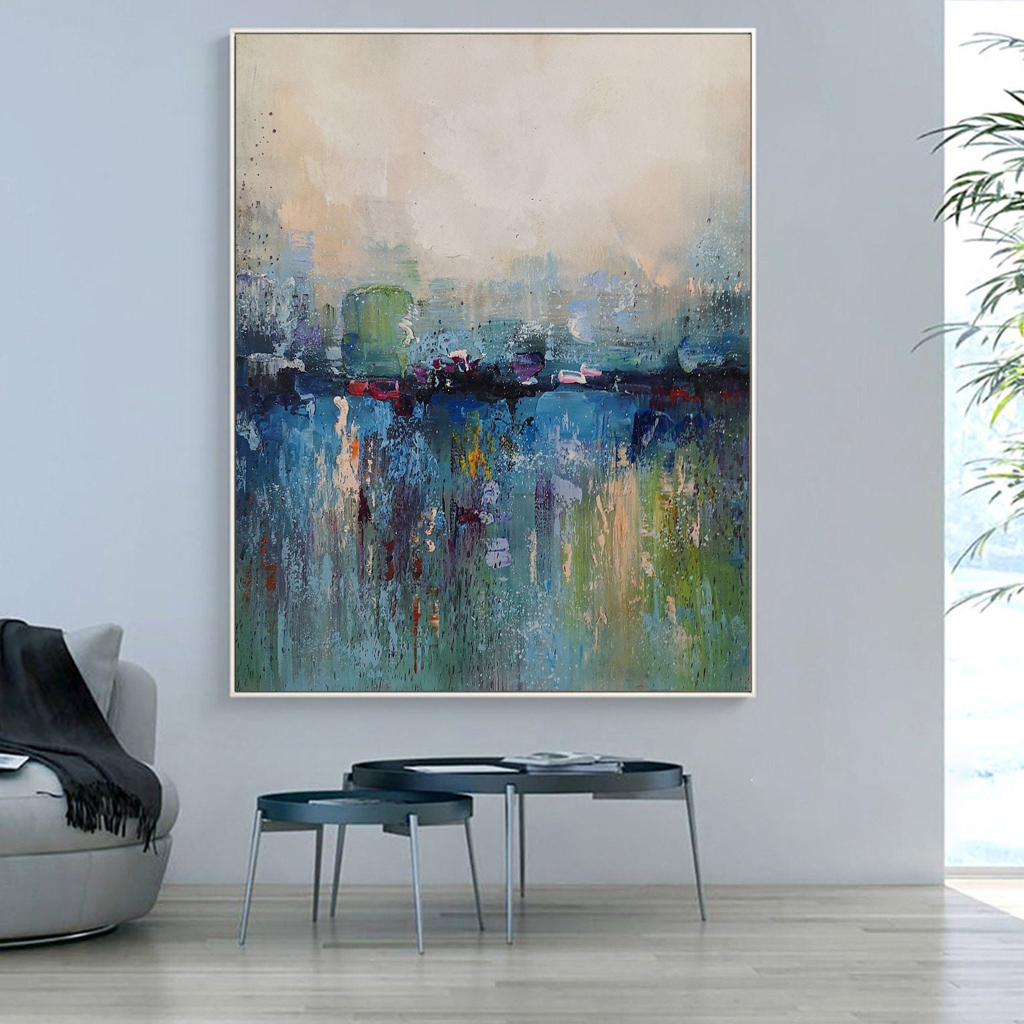 Large Abstract Seascape Art - Modern Home Painting