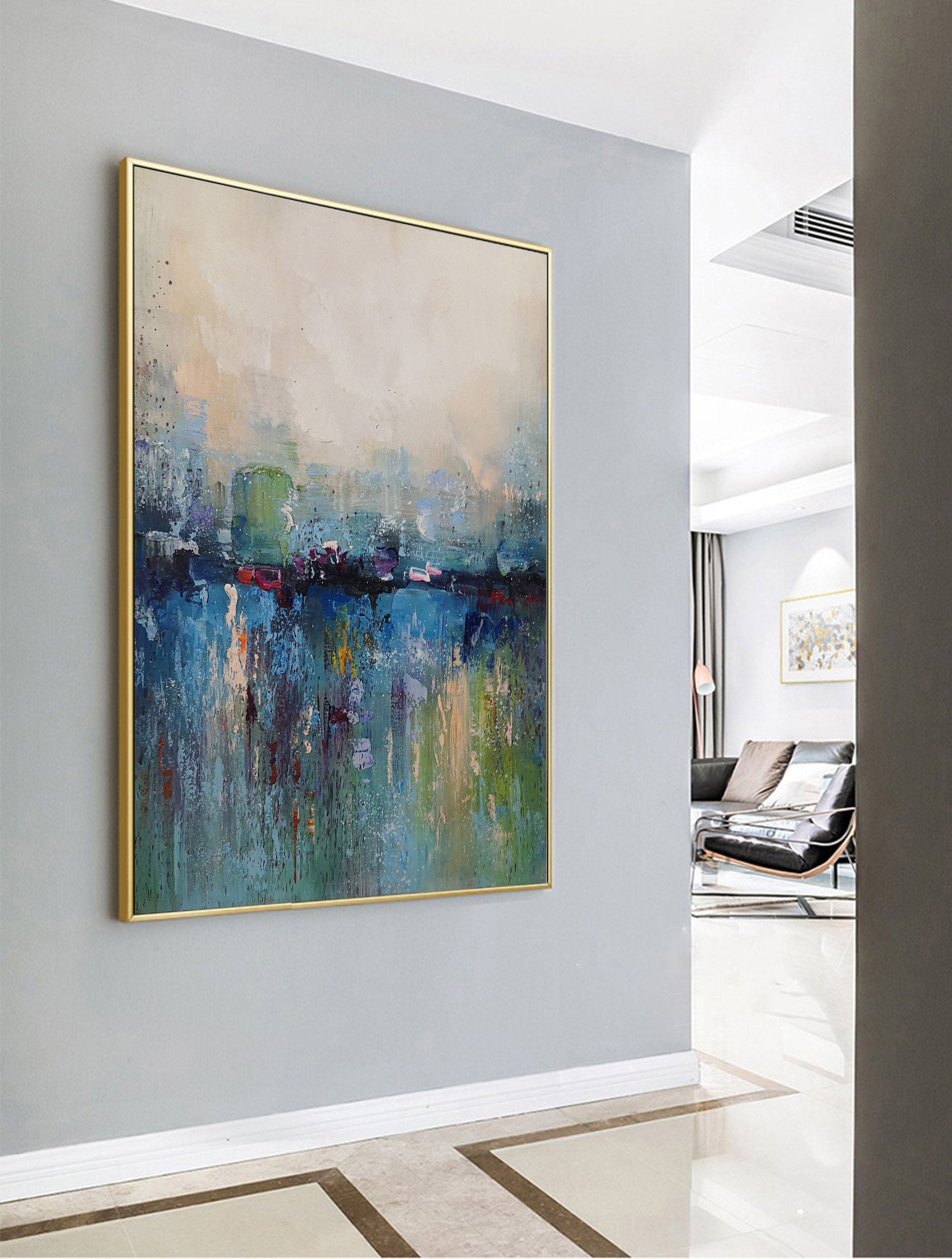 Large Abstract Seascape Art - Modern Home Painting#MM326