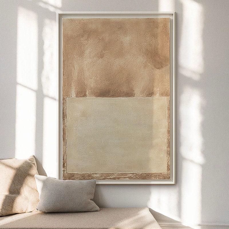 Minimalist Beige Abstract Art with Organic Texture