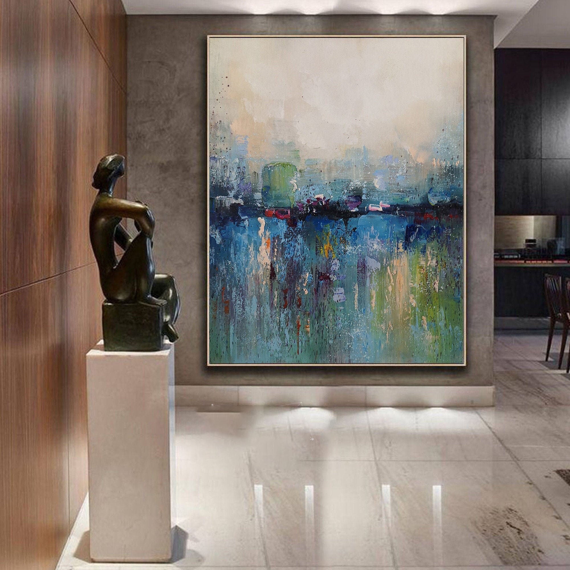 Large Abstract Seascape Art - Modern Home Painting#MM326