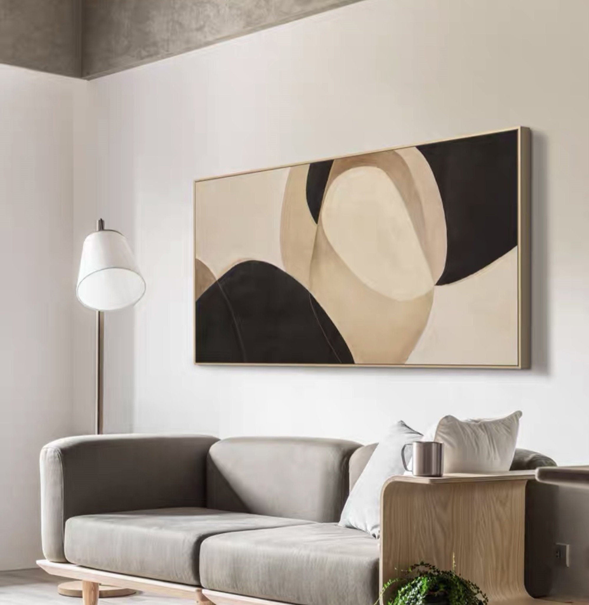 Elegant Neutral Minimalist Art in Organic Forms #MM278