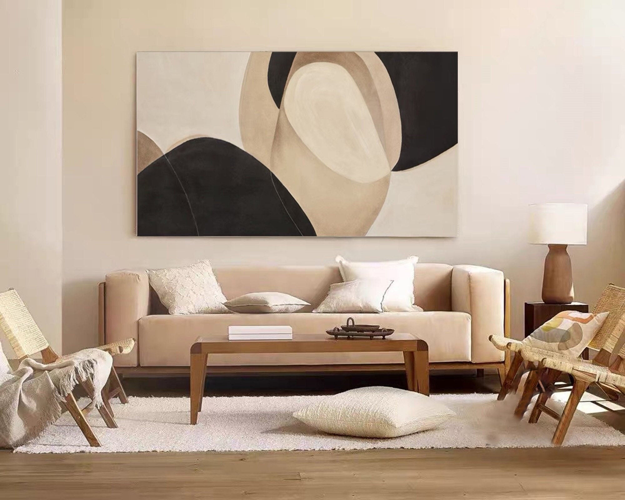 Elegant Neutral Minimalist Art in Organic Forms #MM278