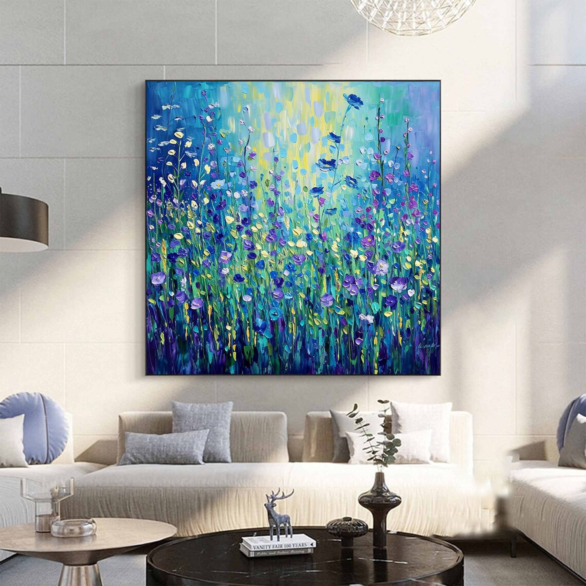 Textured Floral Abstract - Contemporary Art, Home Painting #FB040