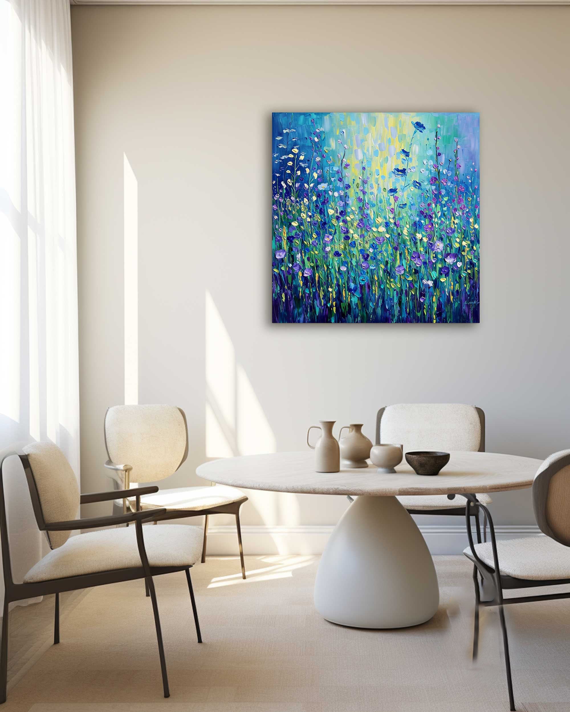 Textured Floral Abstract - Contemporary Art, Home Painting #FB040