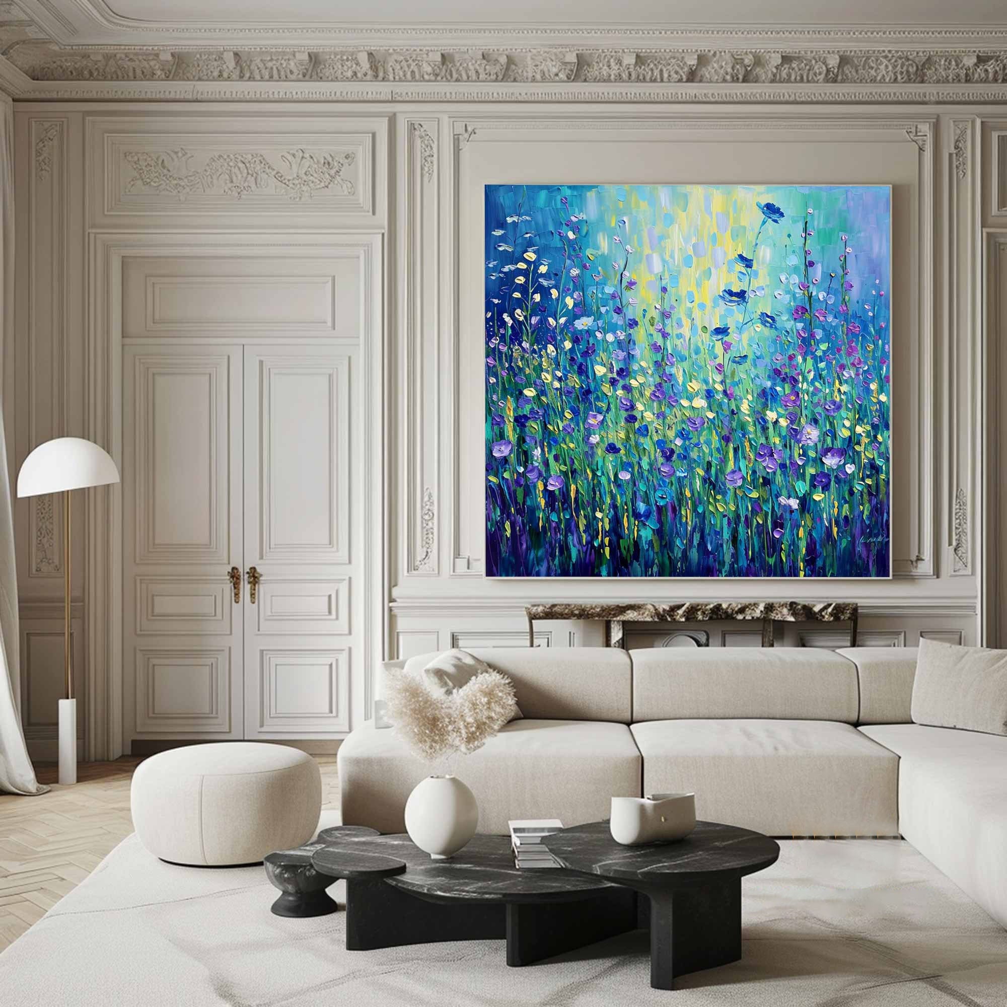 Textured Floral Abstract - Contemporary Art, Home Painting #FB040