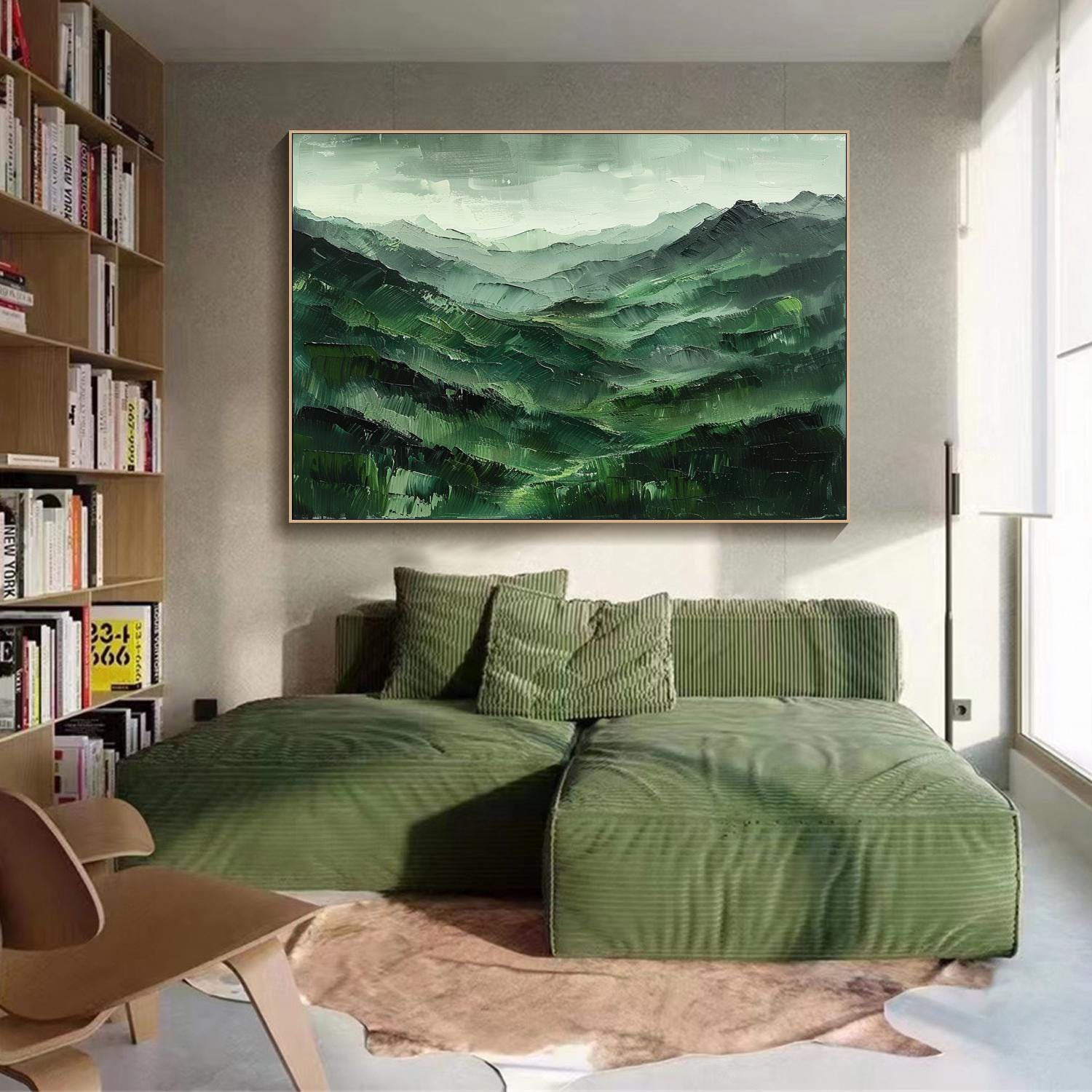 Misty Mountain Layers, Atmospheric Landscape Wall Art #MM289