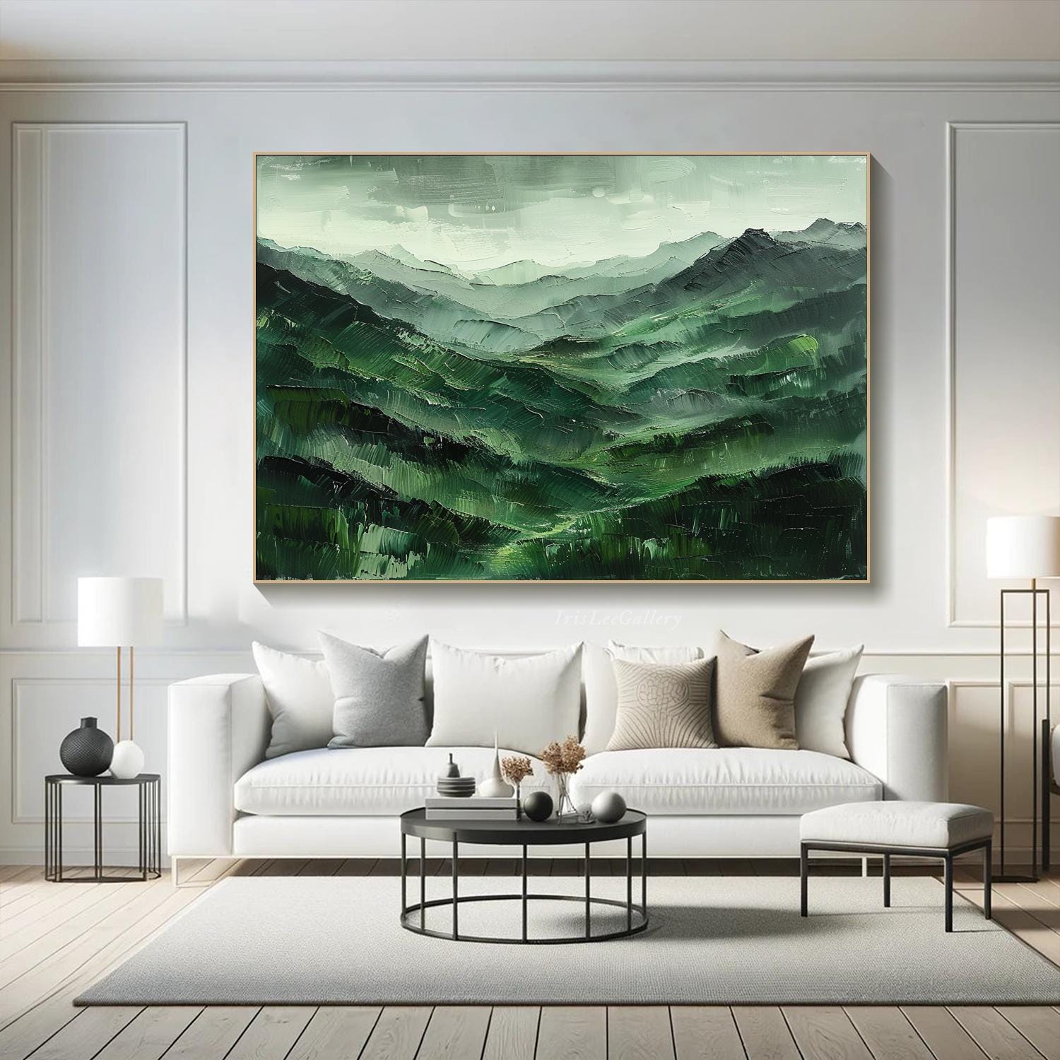 Misty Mountain Layers, Atmospheric Landscape Wall Art #MM289