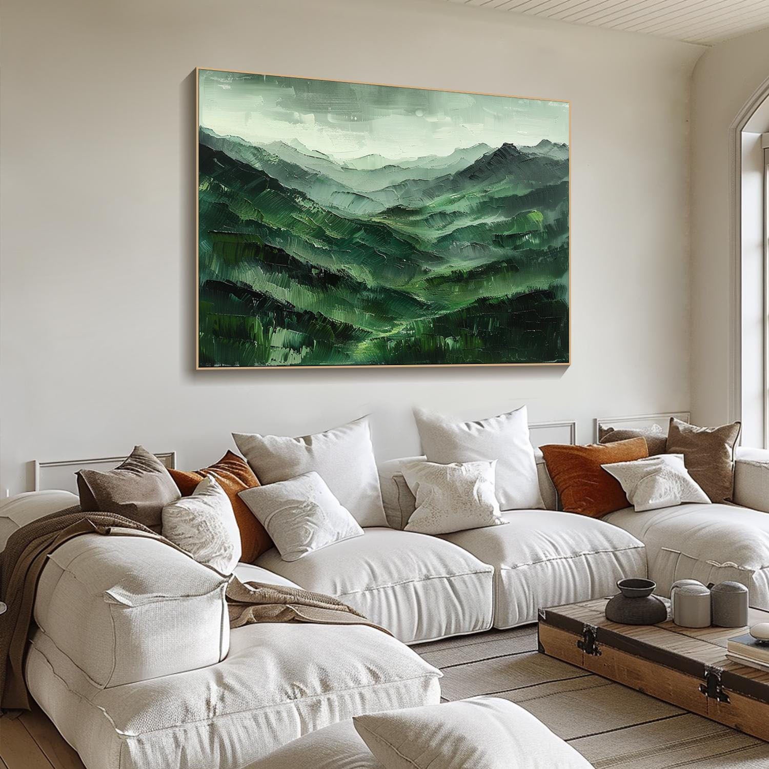 Misty Mountain Layers, Atmospheric Landscape Wall Art #MM289