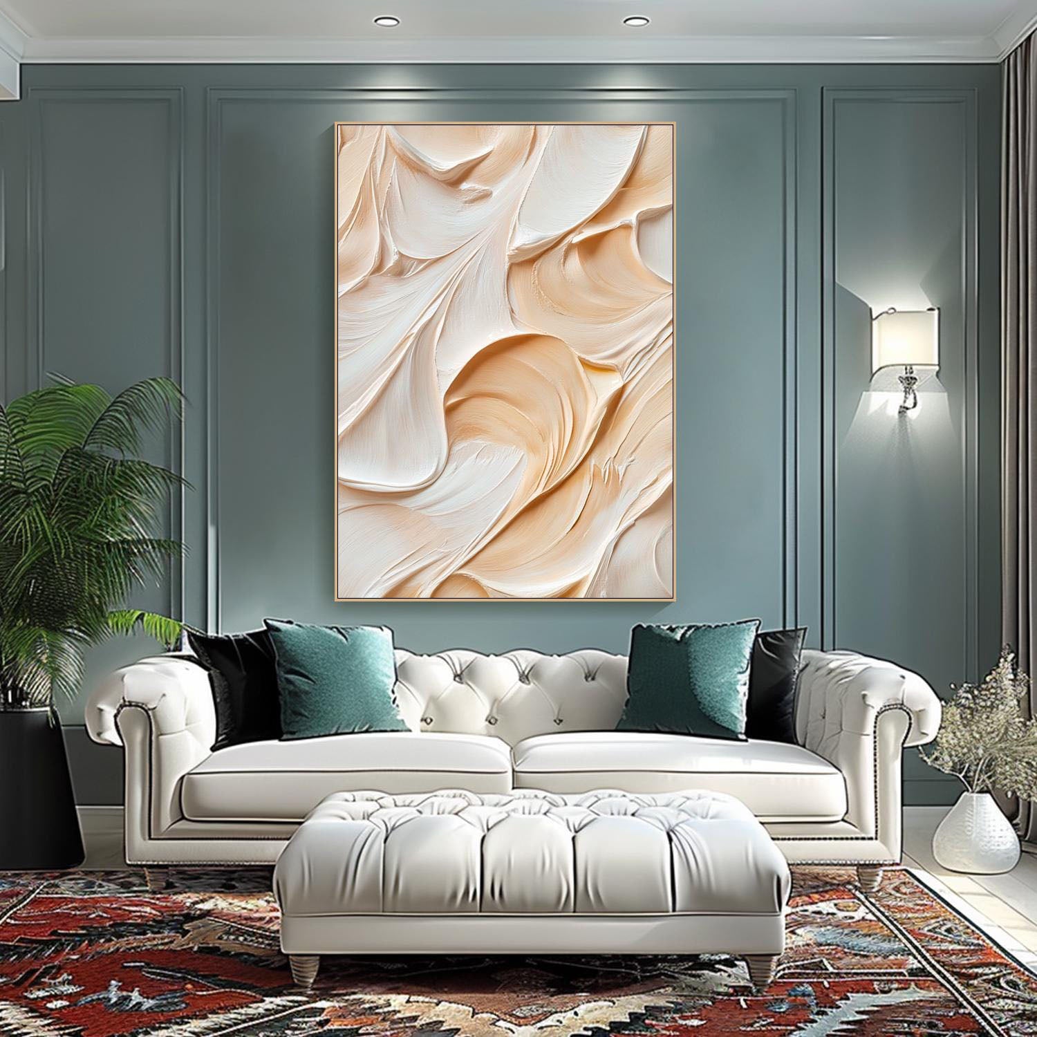 Large Layered Wave Abstract, Dimensional Wall Art #MM297