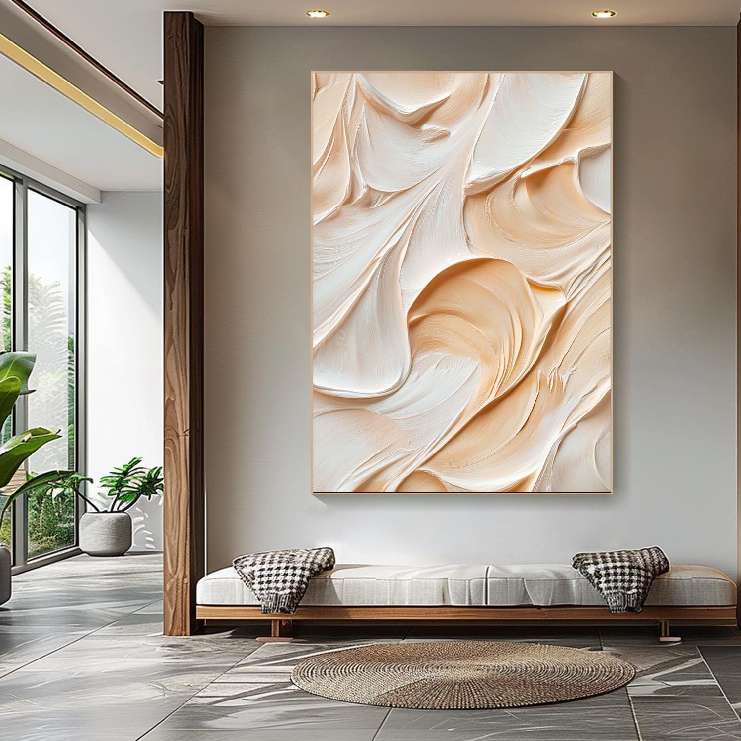 Large Layered Wave Abstract, Dimensional Wall Art #MM297